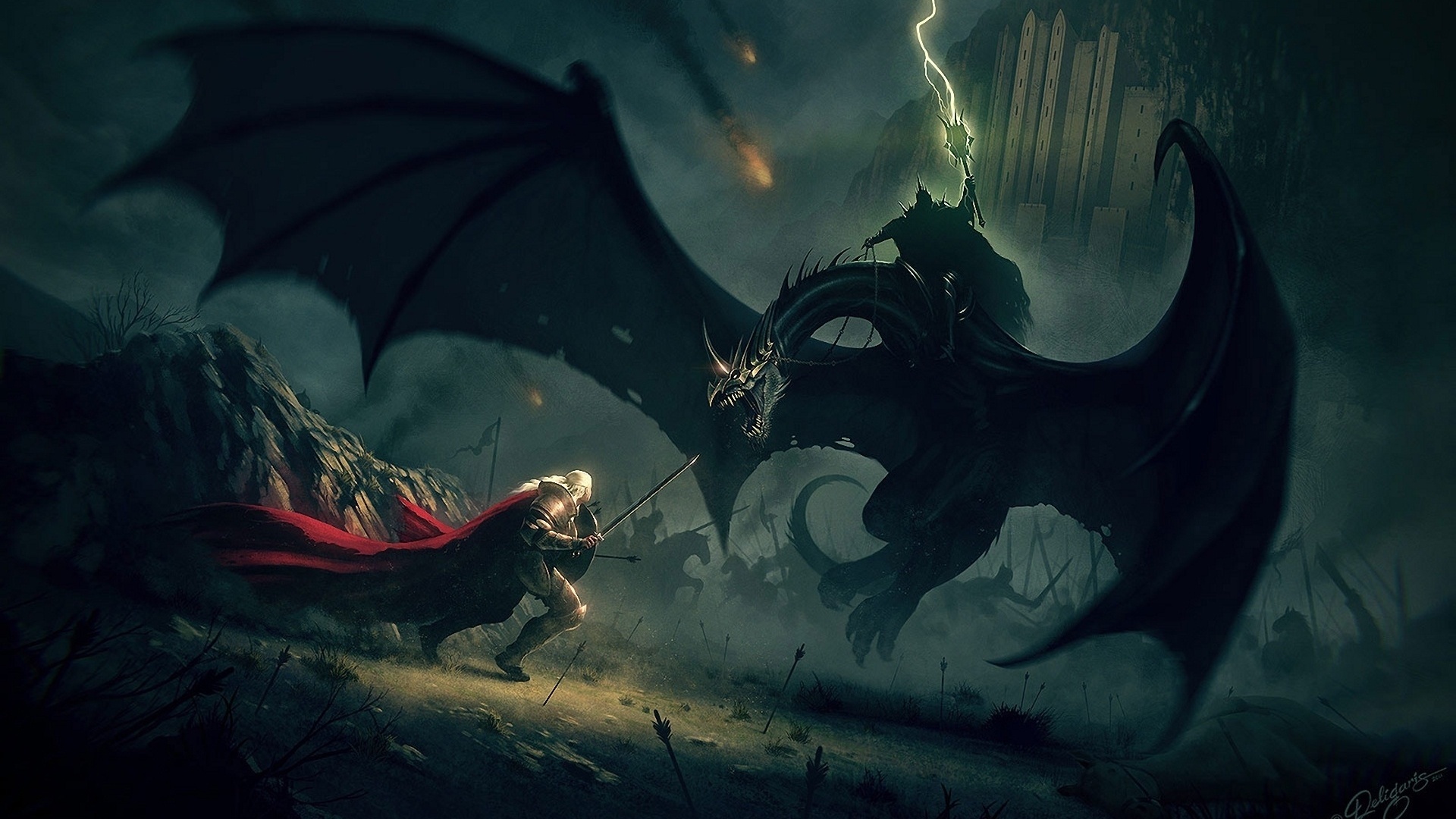 dragons, fantasy Desktop Wallpaper