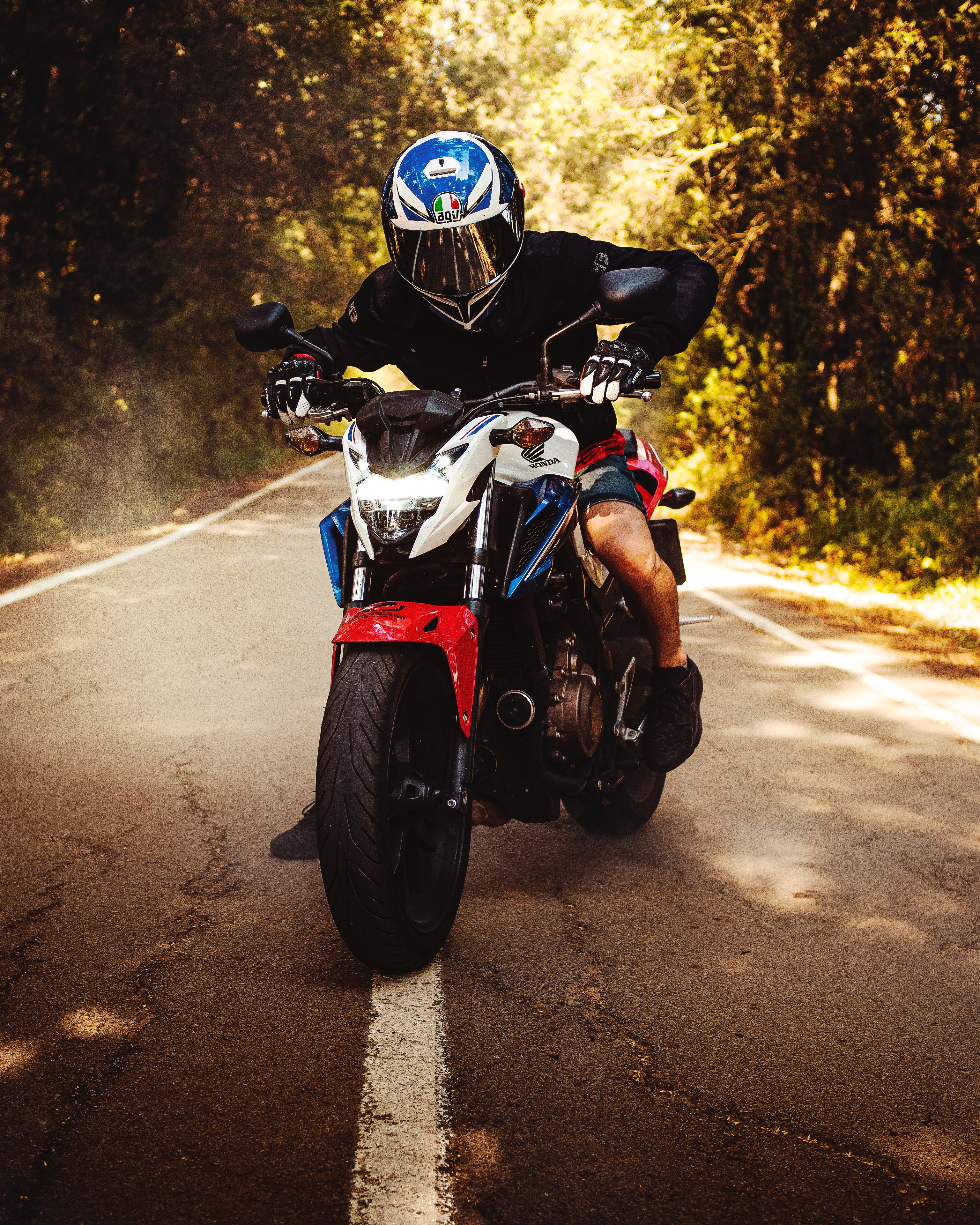Download mobile wallpaper Road, Biker, Motorcycle, Motorcycles, Motorcyclist, Bike for free.