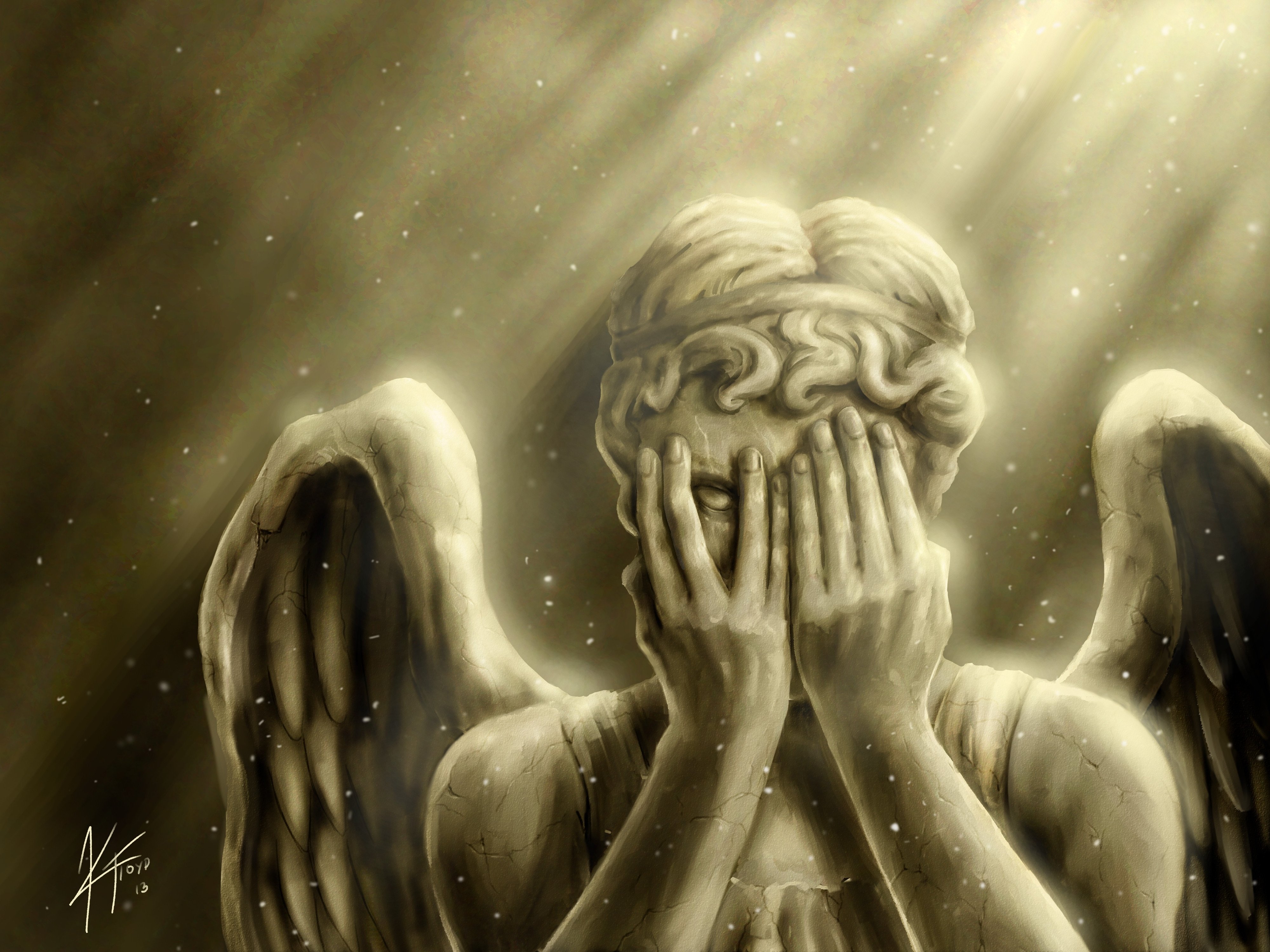 Weeping Angel (Doctor Who) iPhone Background