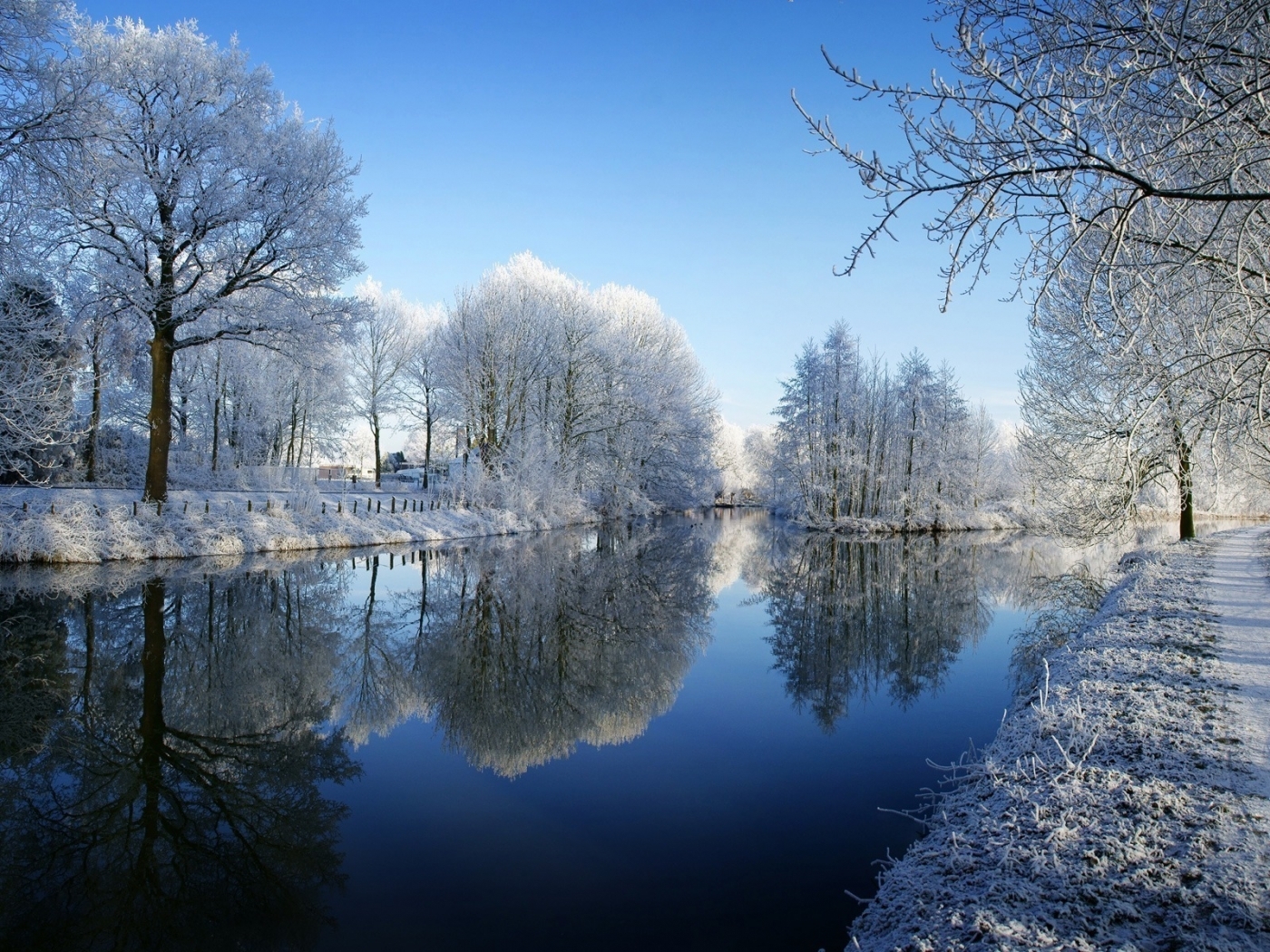 Download mobile wallpaper Rivers, Winter, Landscape for free.