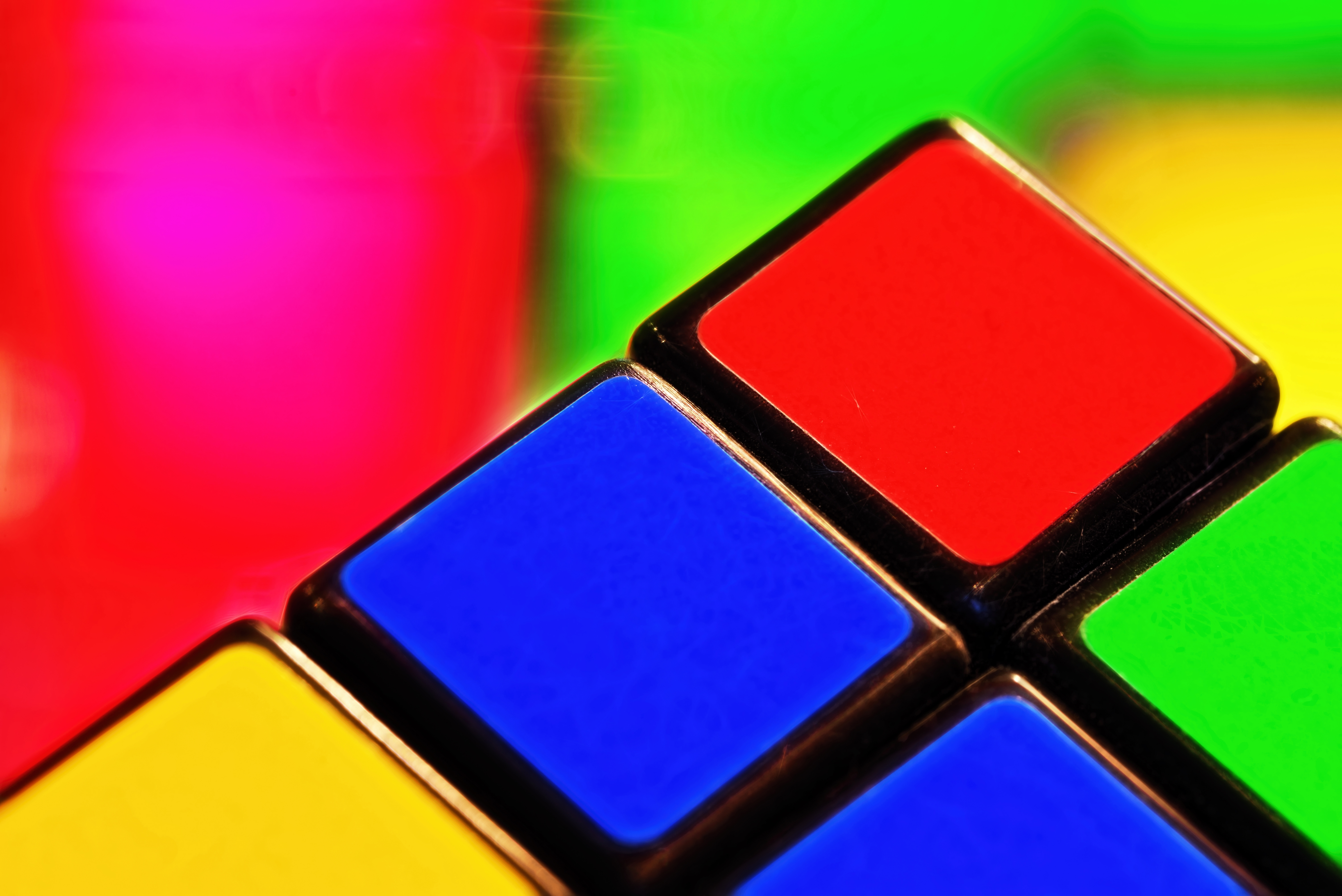 Mobile wallpaper game, rubik's cube, colorful, colors, macro