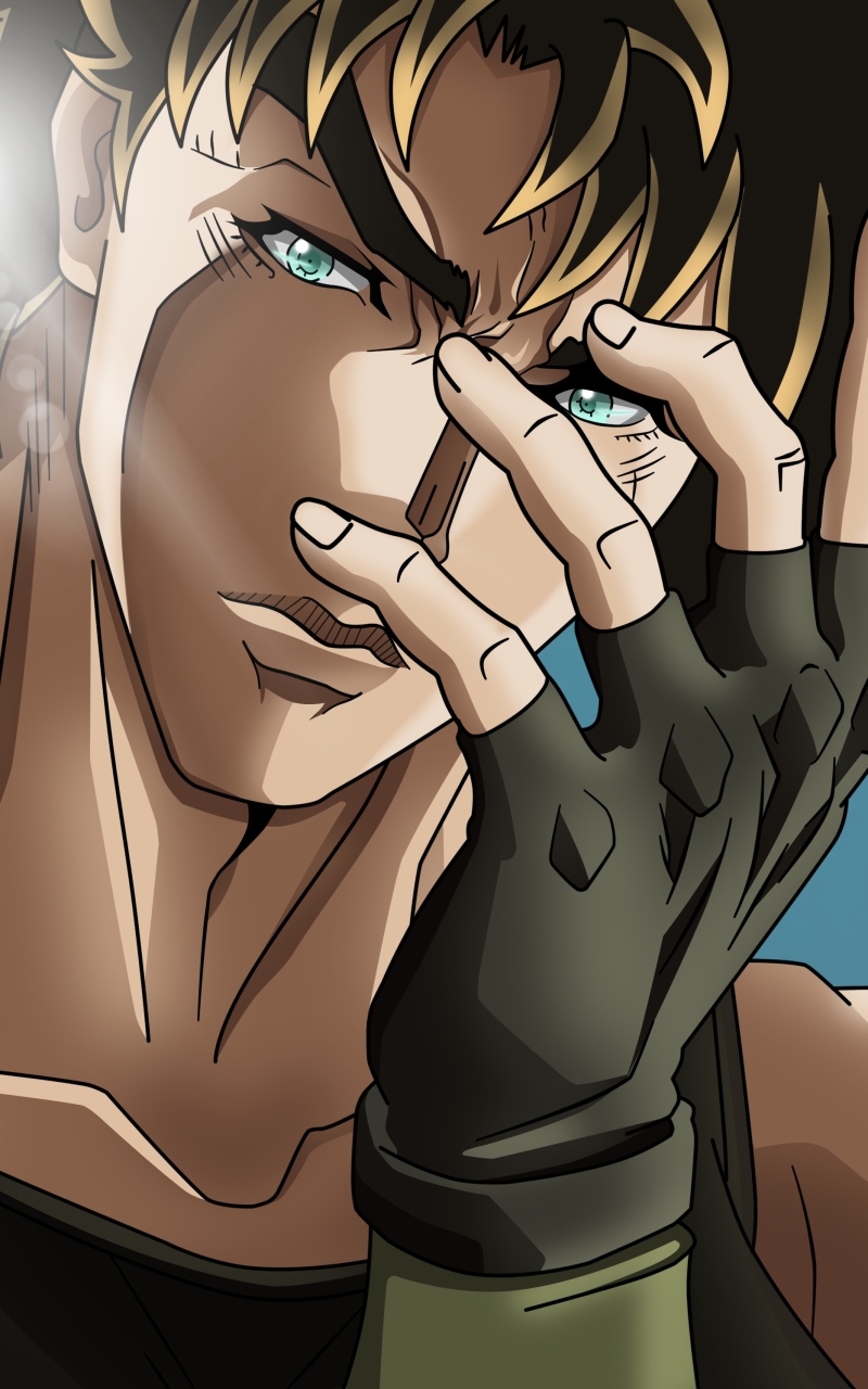 Joseph Joestar Neon, pose, black, omg, simple, jjba, HD phone