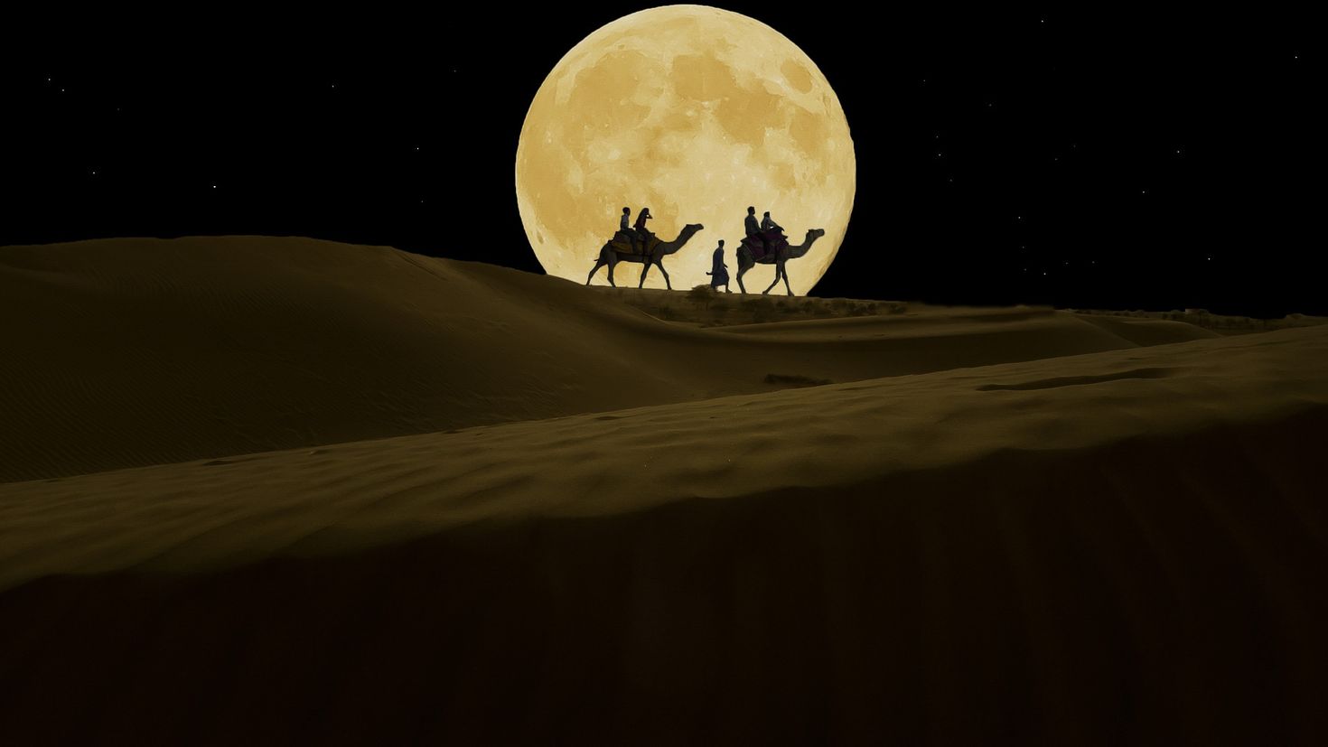 Караван звезд. Луна в пустыне. Пустыня Караван Луна. Пустыня ночь Луна. Пустыня ночью.