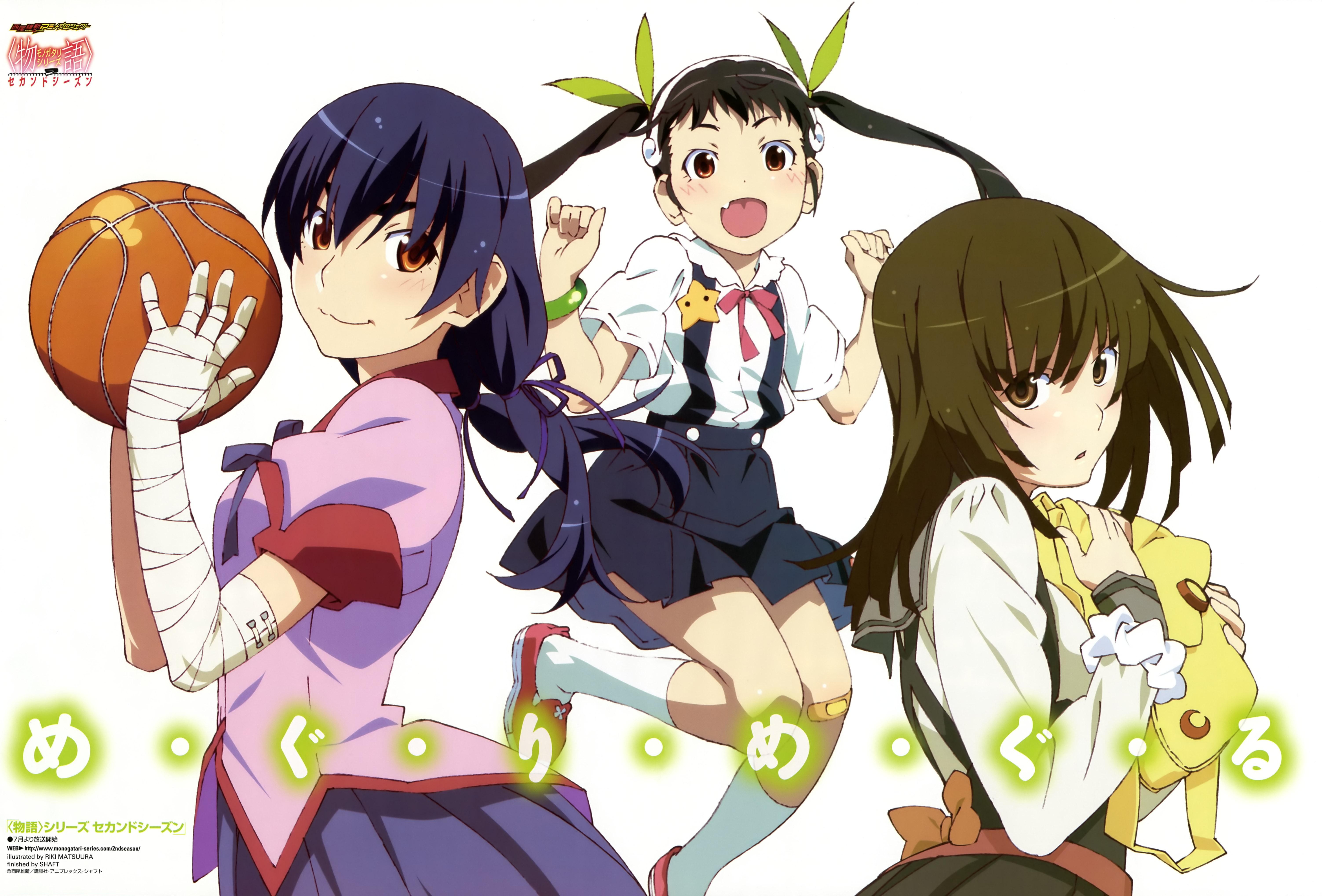 anime, monogatari (series), mayoi hachikuji, nadeko sengoku, suruga kanbaru 8K