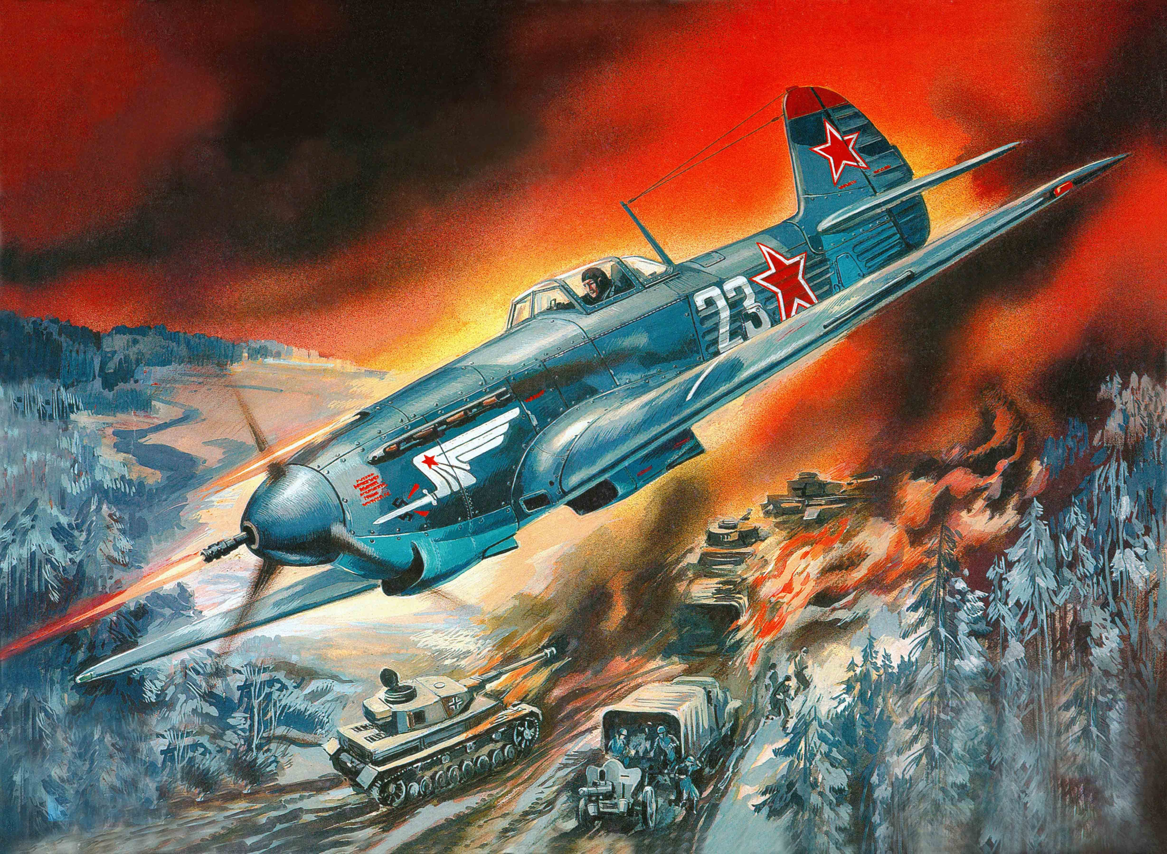 Як-9 в бою