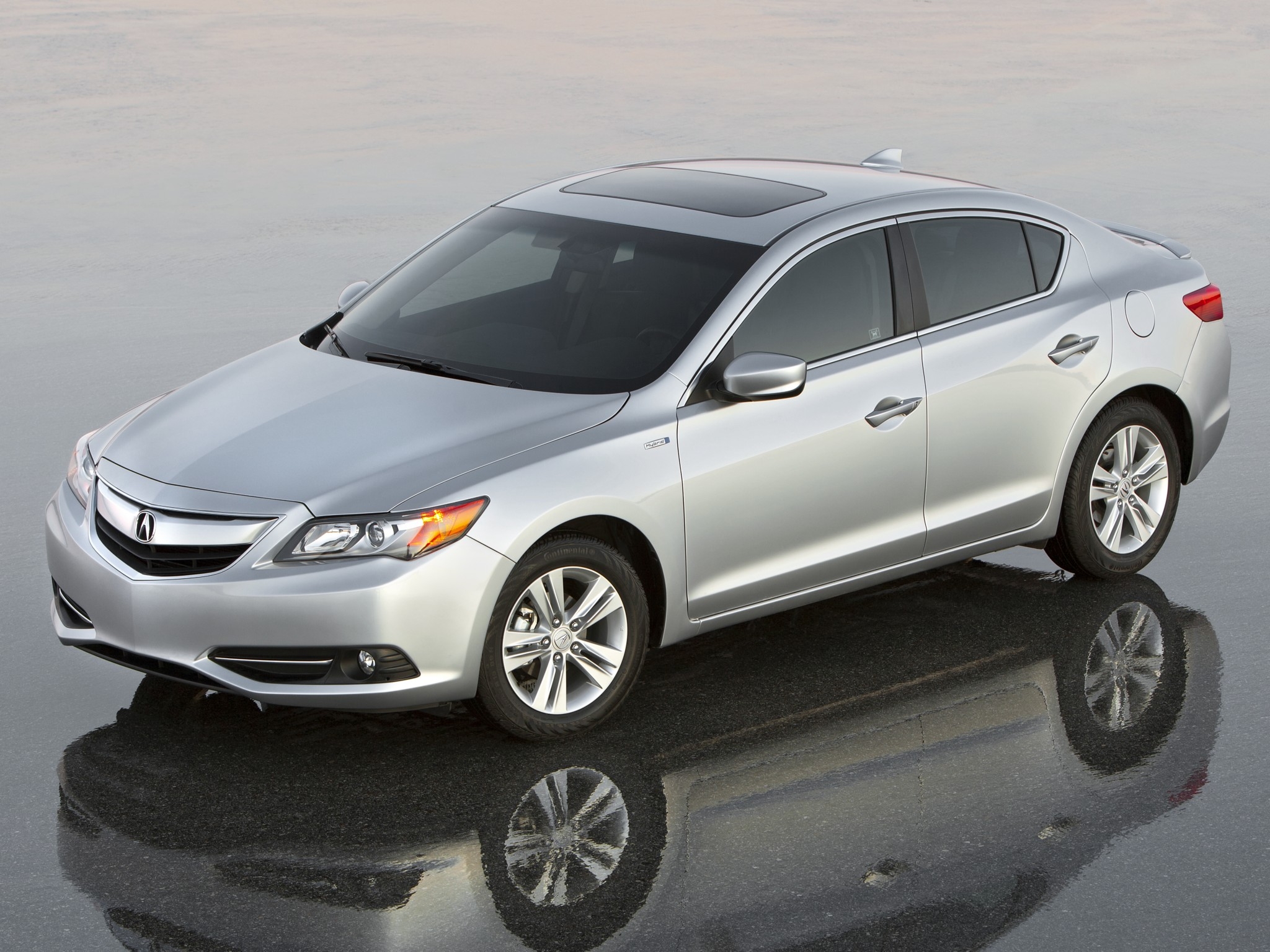 auto, acura, cars, view from above, reflection, style, ilx, hybrid, silver, sedan download HD wallpaper