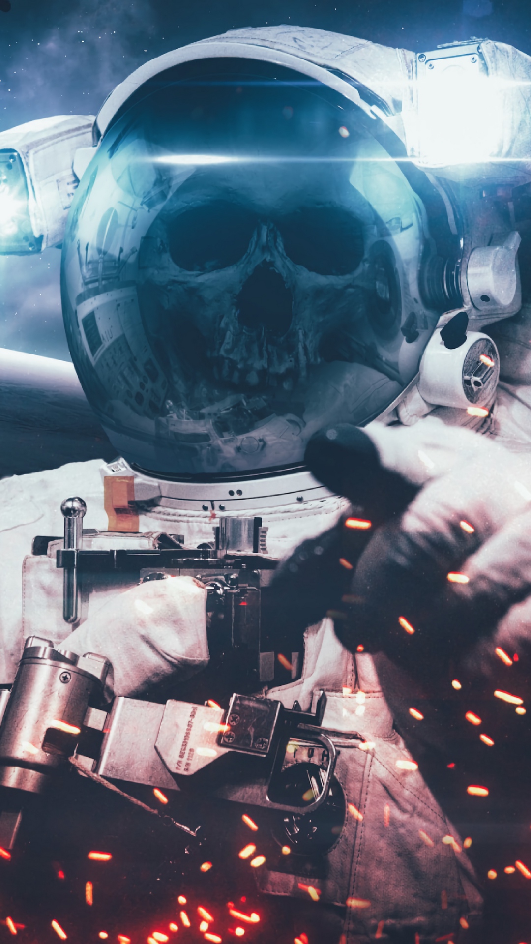 1316690 Hintergrundbild herunterladen science fiction, astronaut, kosmonaut, schädel, skelett, raumanzug - Bildschirmschoner und Bilder kostenlos