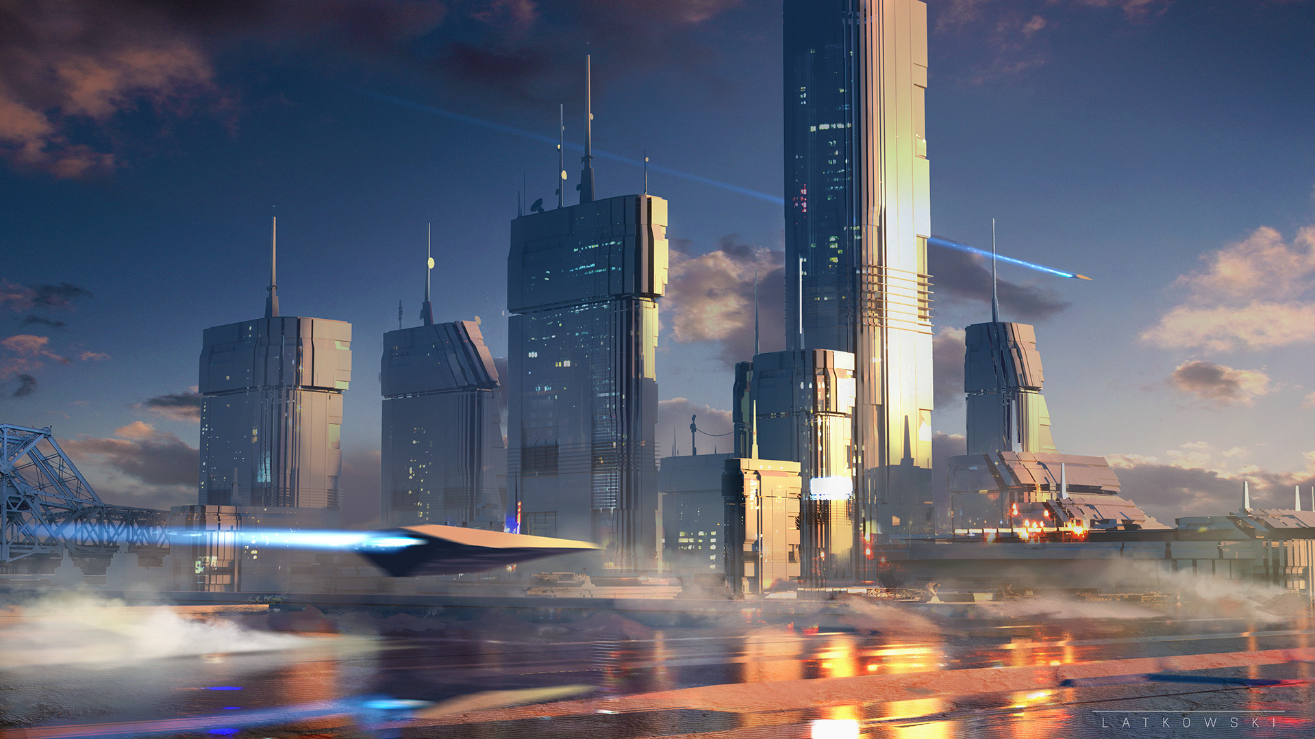 Sci Fi город
