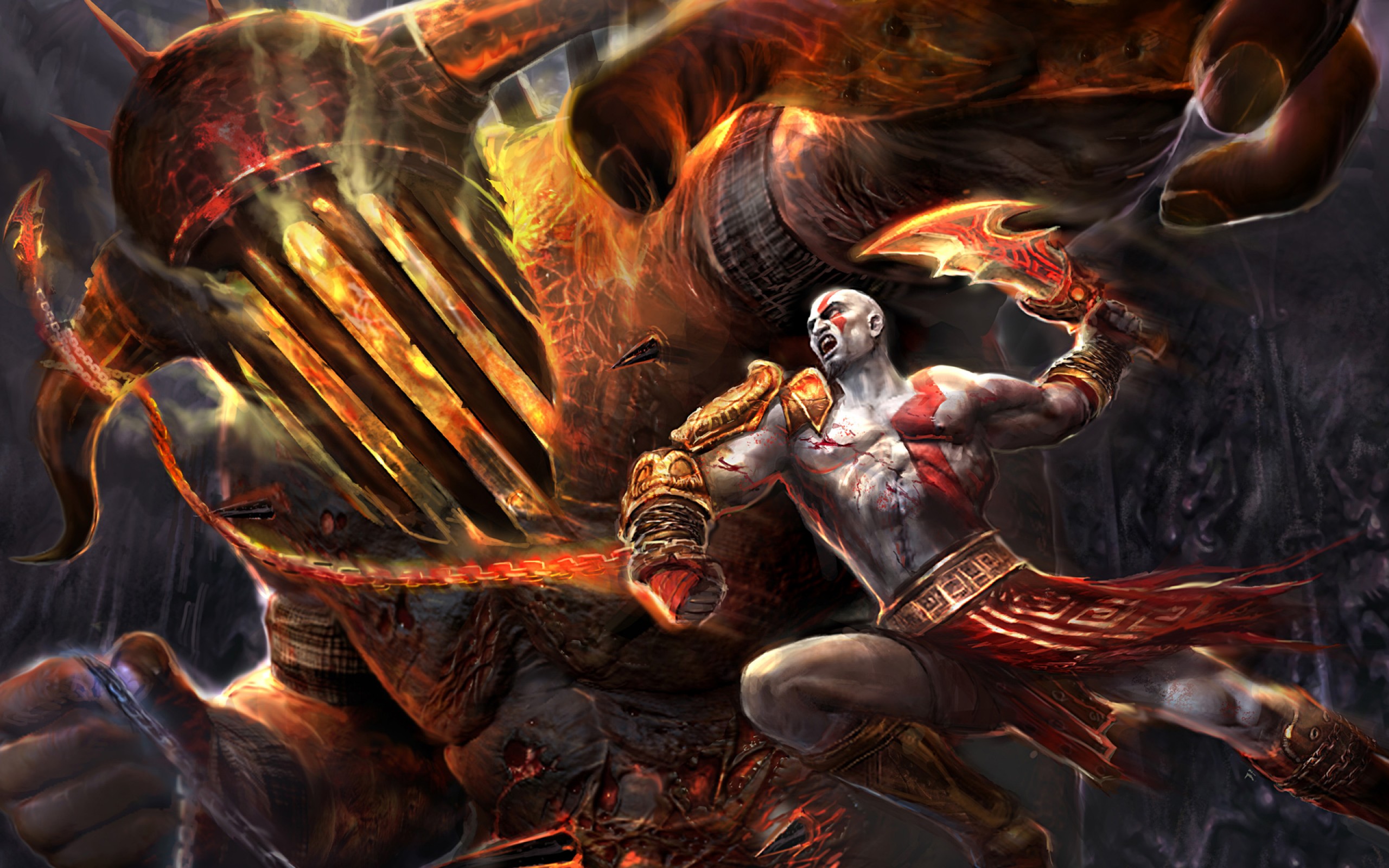 Full HD god of war, video game, god of war iii, hades (god of war)