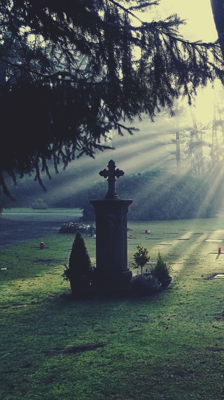 Download mobile wallpaper Cross, Grave, Religious, Cemetery for free.
