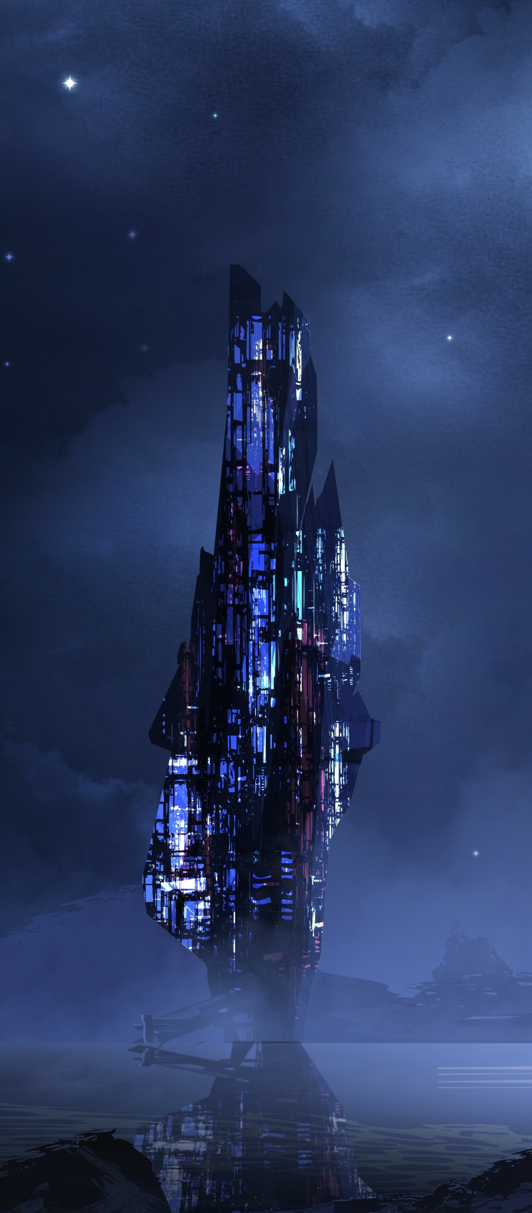 Download mobile wallpaper City, Tower, Sci Fi, Futuristic for free.