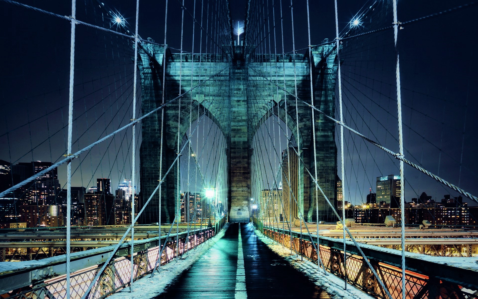 Нью-Йорк +Бруклинский мост 1920х1080