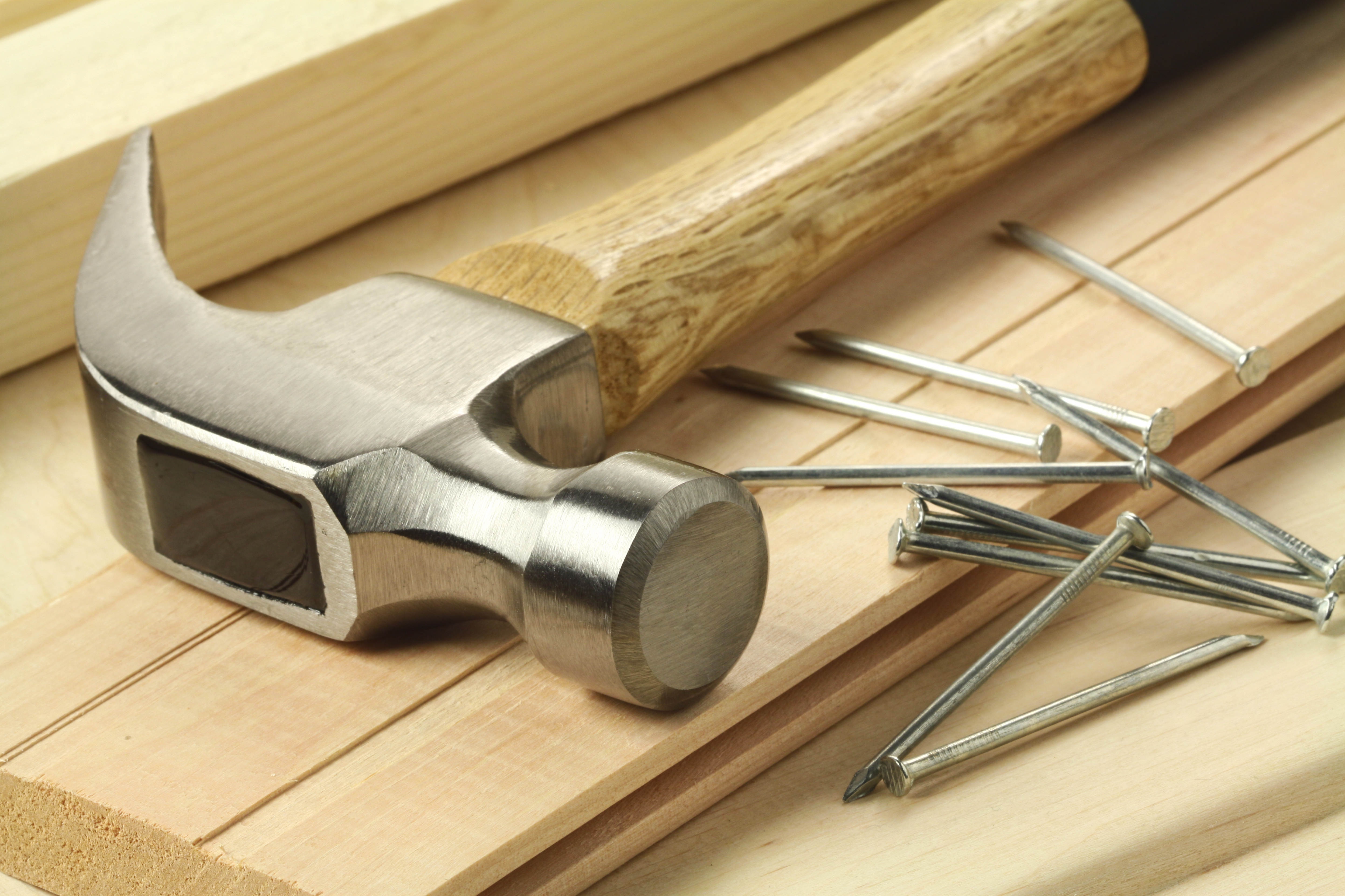 Laden Sie das Verschiedenes, Sonstige, Holz, Baum, Nägel, Ein Hammer, Hammer-Bild kostenlos auf Ihren PC-Desktop herunter