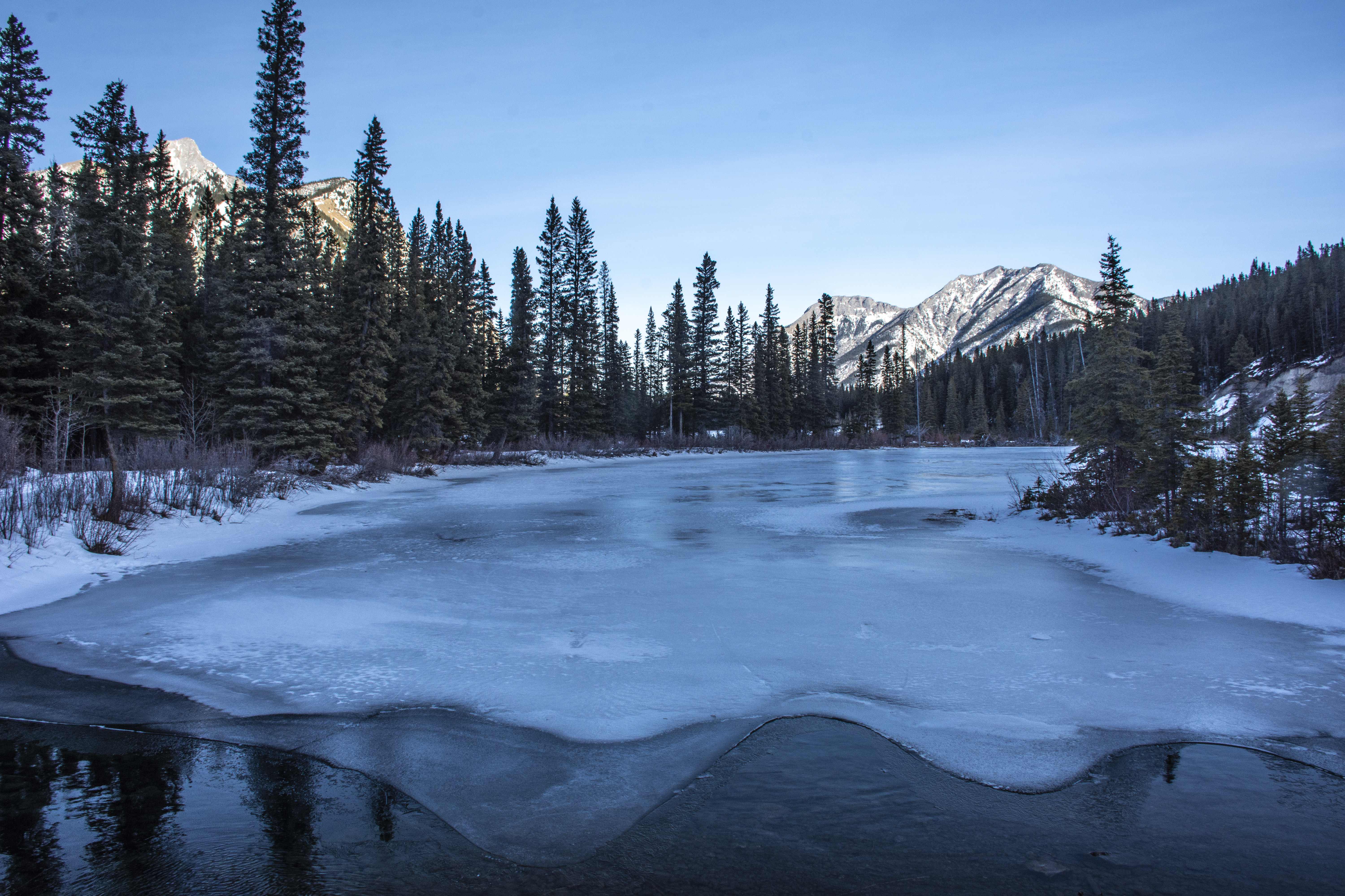 Download mobile wallpaper Winter, Mountain, Lake, Ice, Nature, Landscape for free.