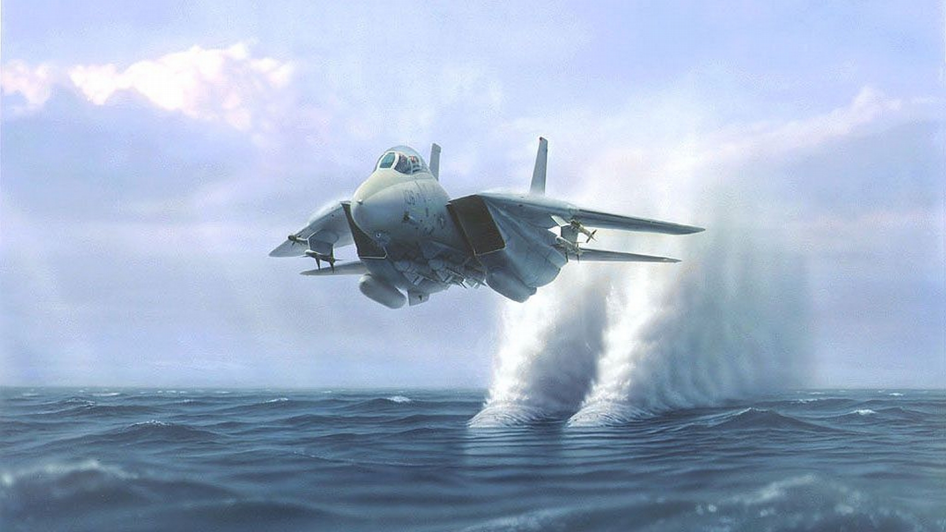 F-14 над водой