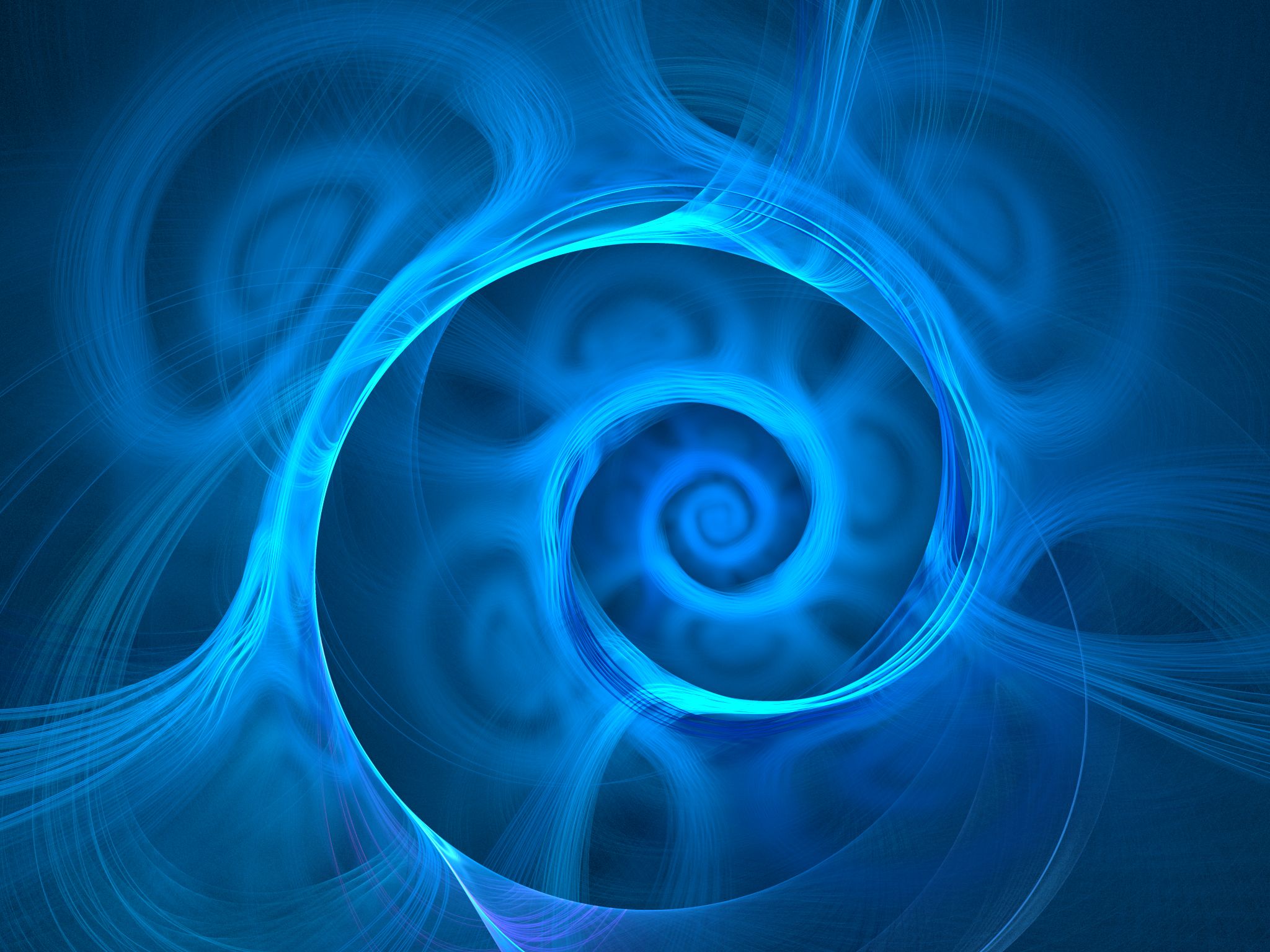 abstract, fractal, apophysis (software), blue, spiral, vortex Phone Background