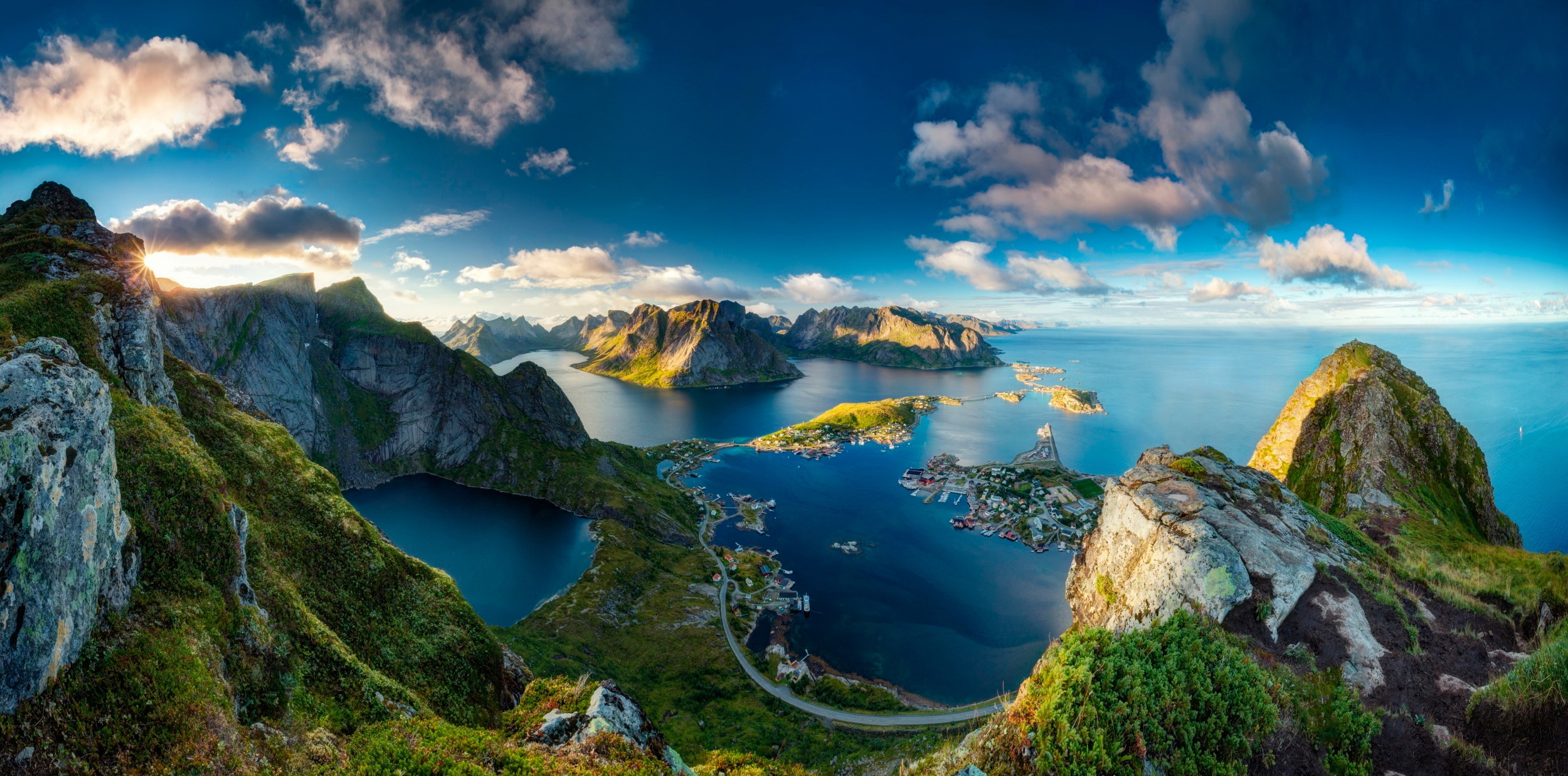 fjord, lofoten islands, norway, village, landscape, seascape, island, coast, cloud, photography, lofoten, earth, ocean, reine, seashore