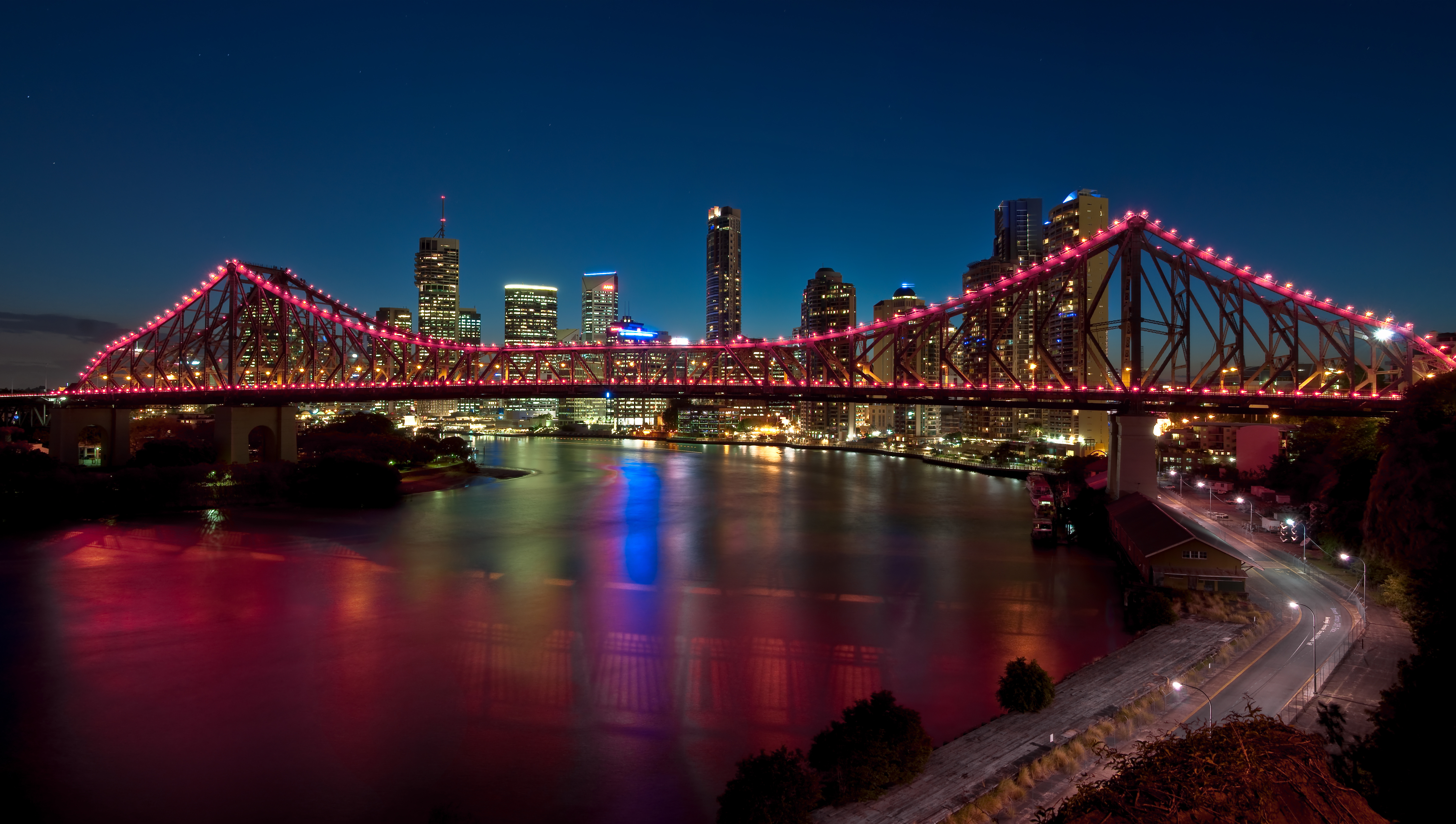 story bridge, man made, australia, brisbane, bridges phone background