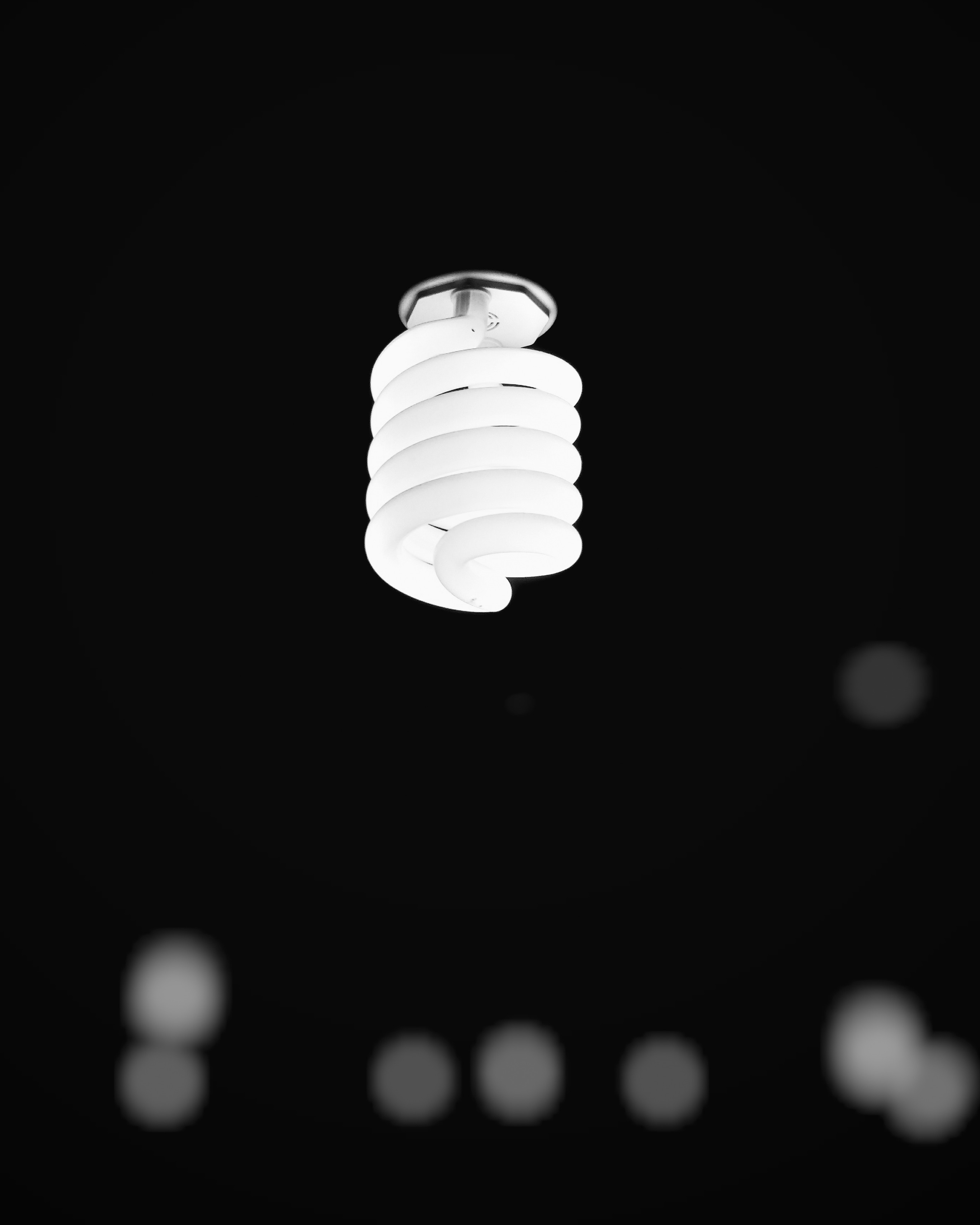 light bulb, electricity, black, illumination, bw, chb, spiral, lighting Phone Background