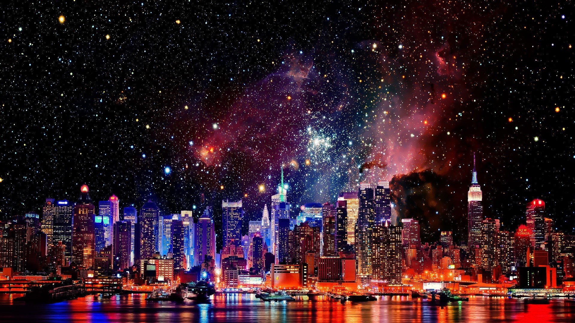 ночной город нью йорк