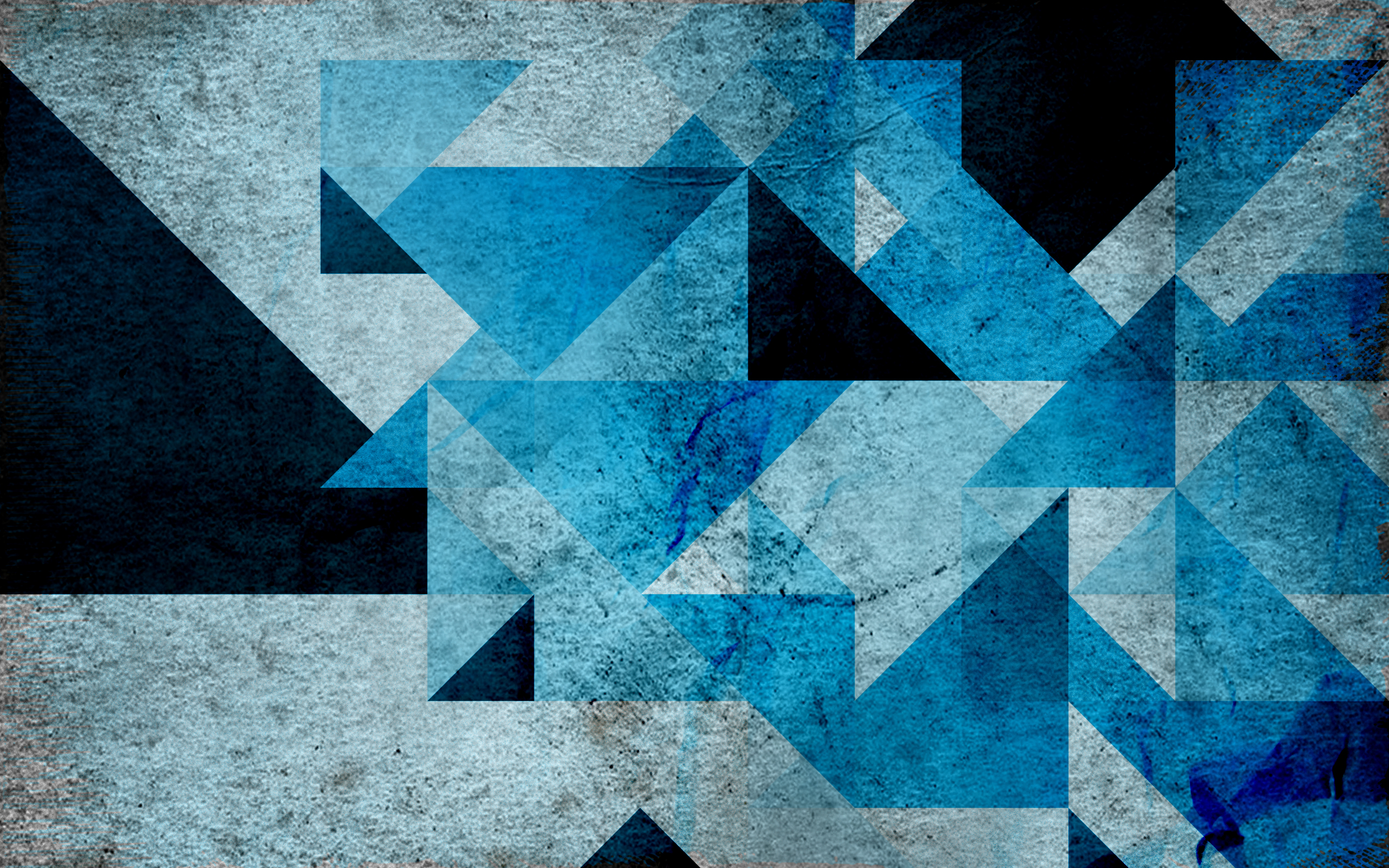 Геометрический узор синий