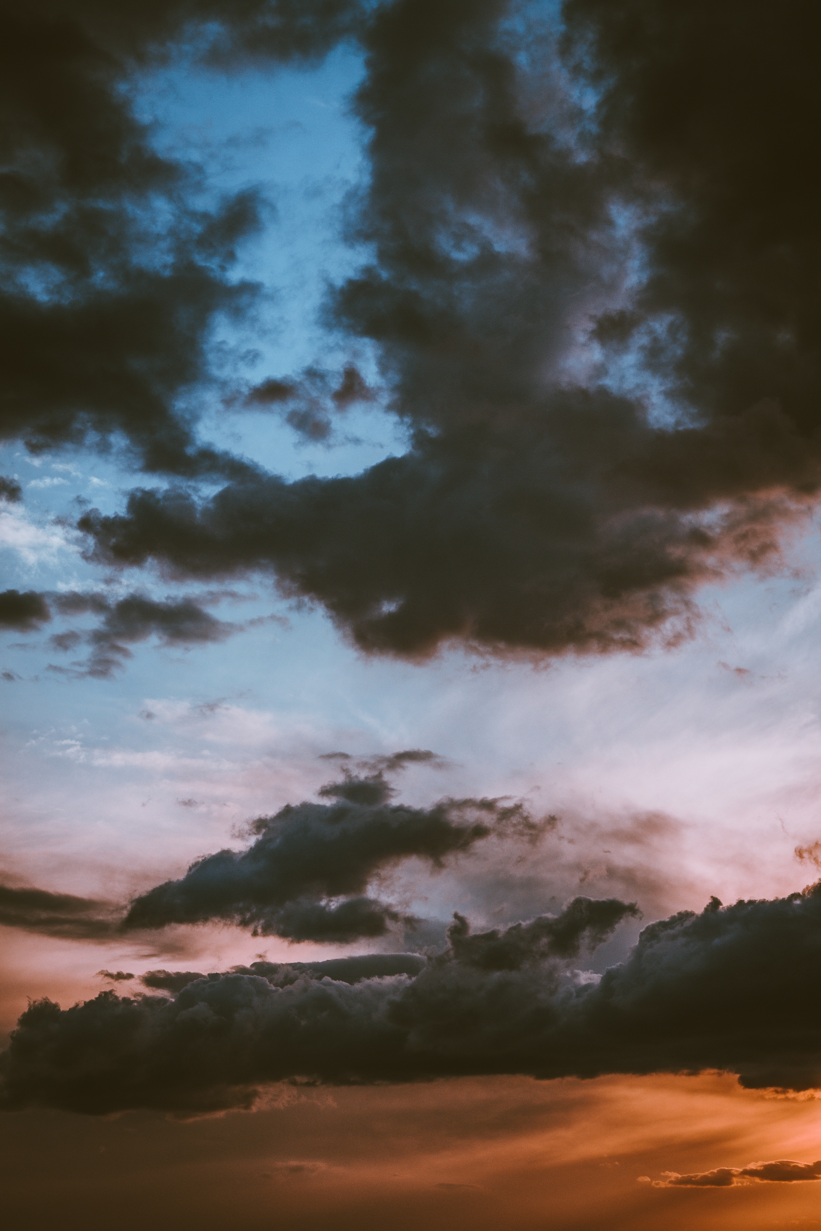 clouds, mainly cloudy, nature, sunset, sky, overcast cell phone wallpapers