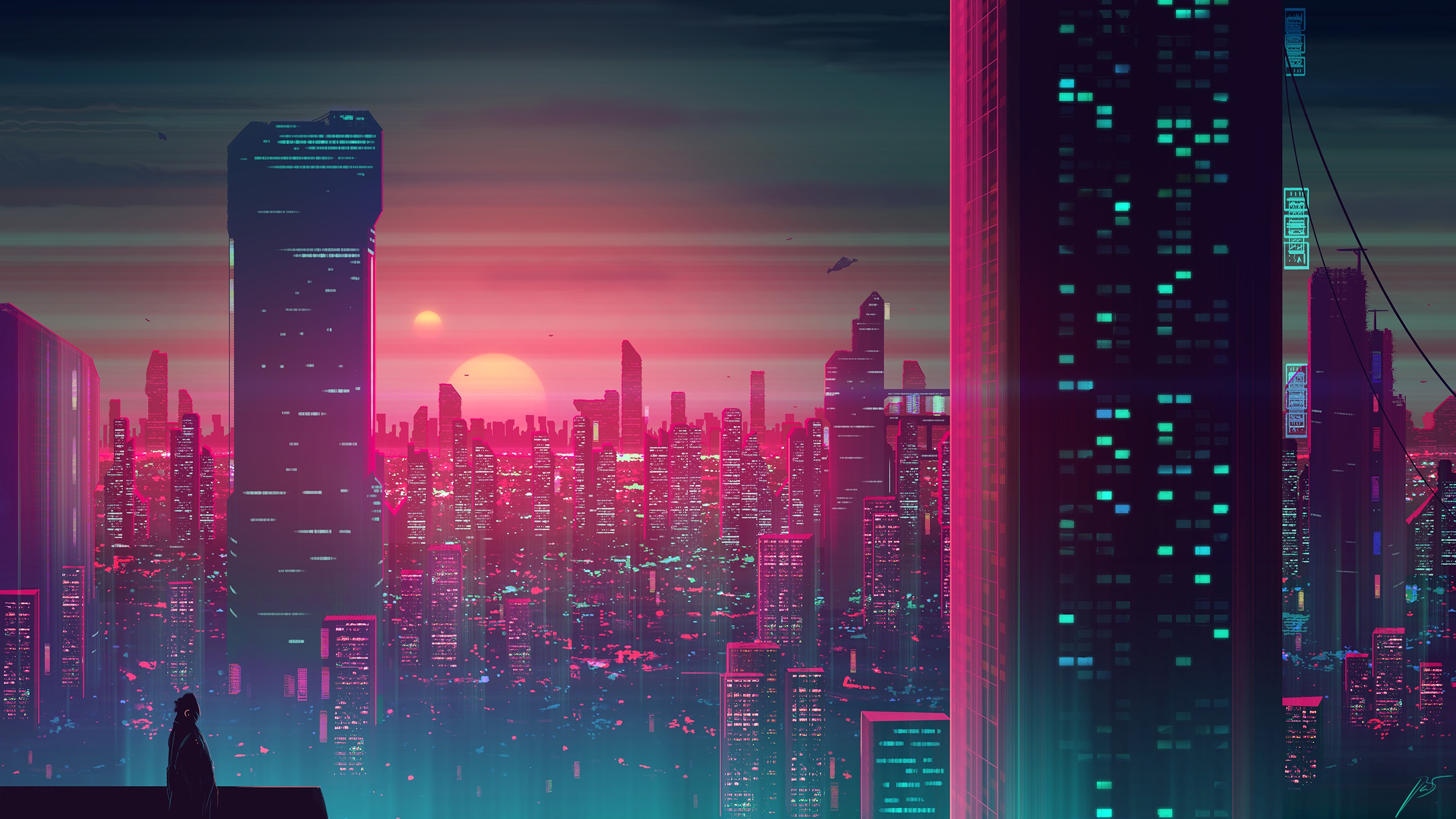 Cyberpunk neon background фото 50
