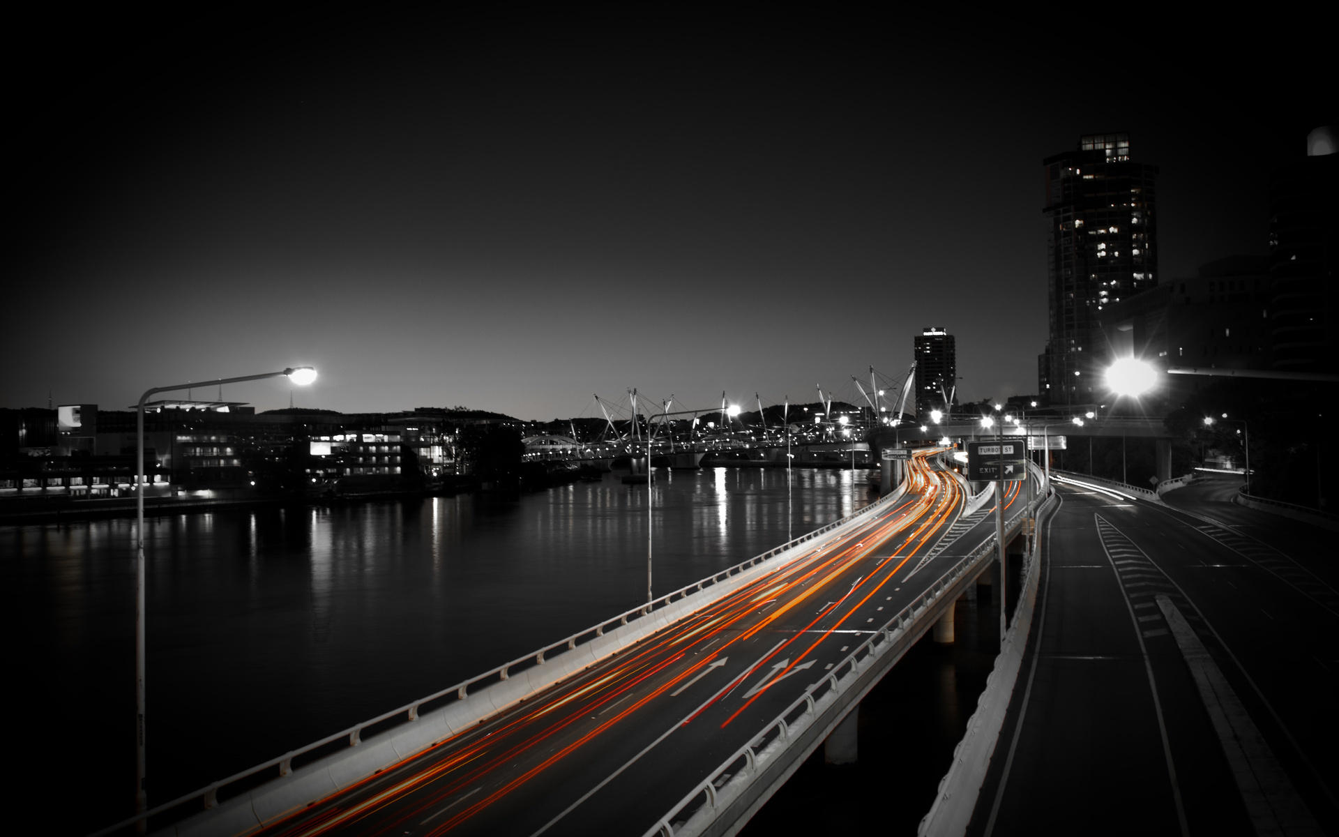 Download mobile wallpaper Cities, Landscape, Roads, Night for free.