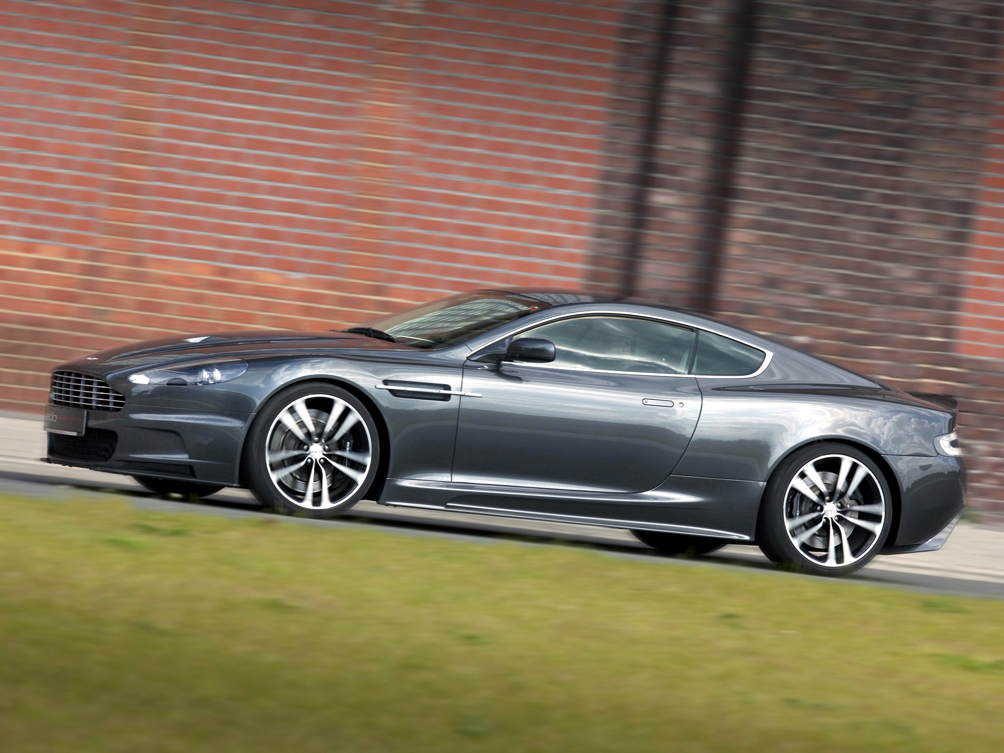 android style, grass, aston martin, cars, grey, side view, dbs, 2010