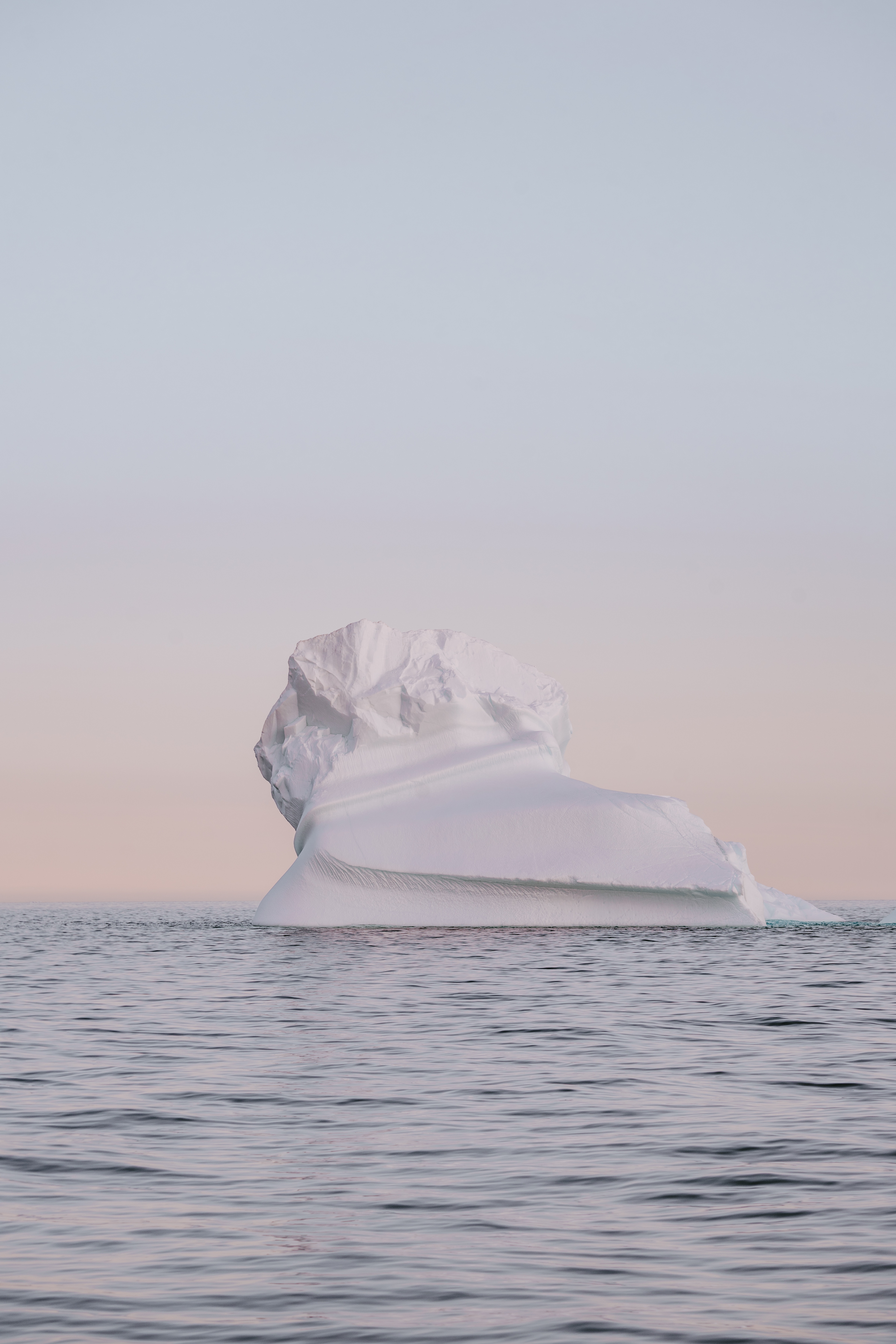 Download mobile wallpaper Iceberg, Arctic, Dusk, Nature, Snow, Twilight for free.