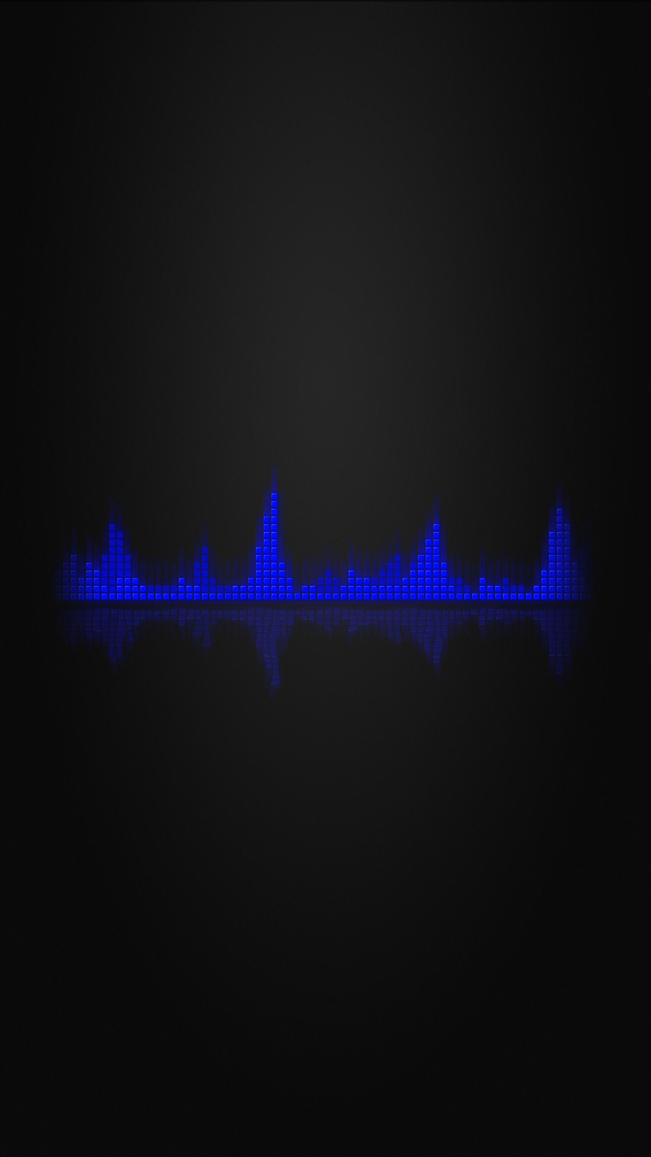 blue, abstract, black, equalizer, music phone wallpaper