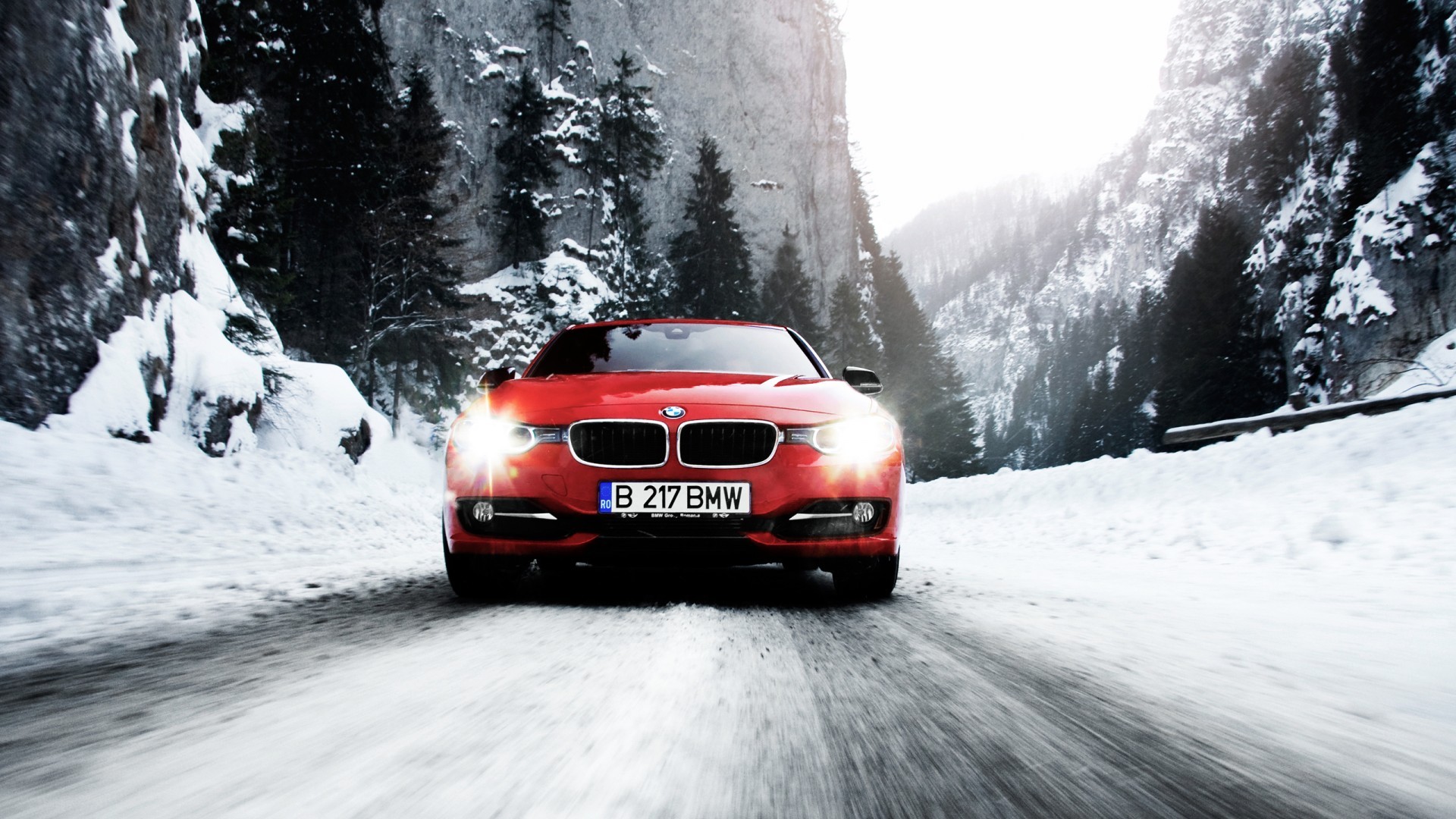 BMW m5 Snow