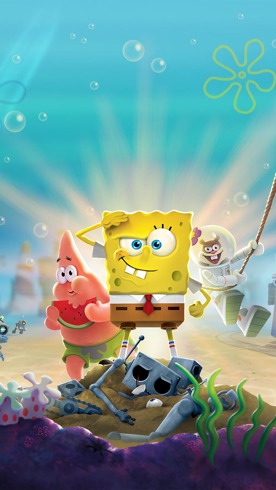 1390845壁紙のダウンロードテレビゲーム, spongebob squarepants: ビキニボトムの戦い, パトリックスター, スポンジボブ-スクリーンセーバーと写真を無料で