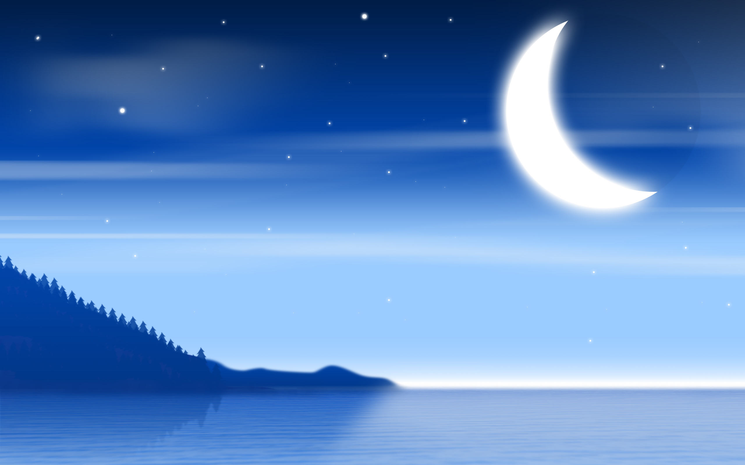 Скачать картинку Ночь, Пейзаж, Луна в телефон бесплатно.