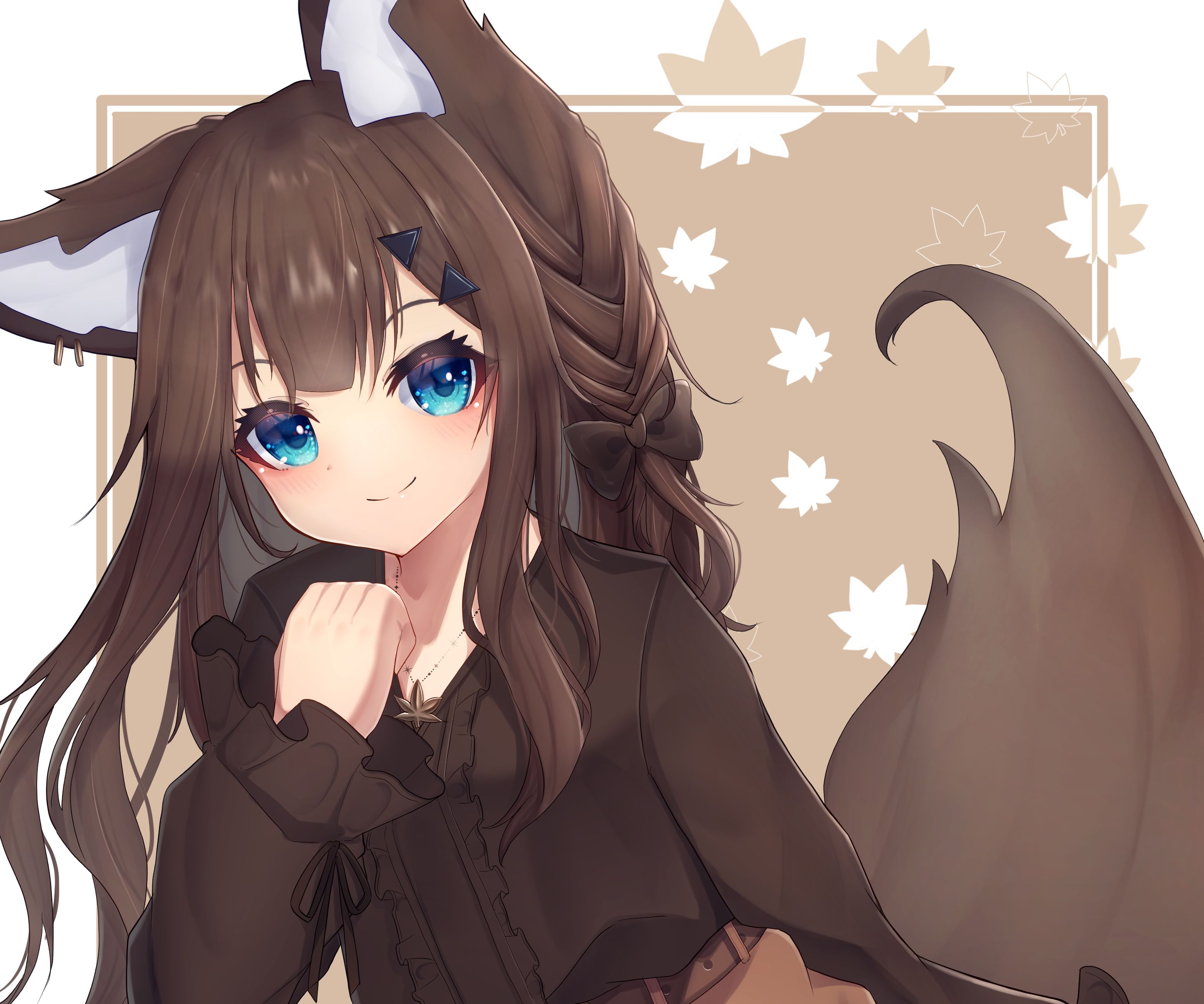 anime girl with wolf ears