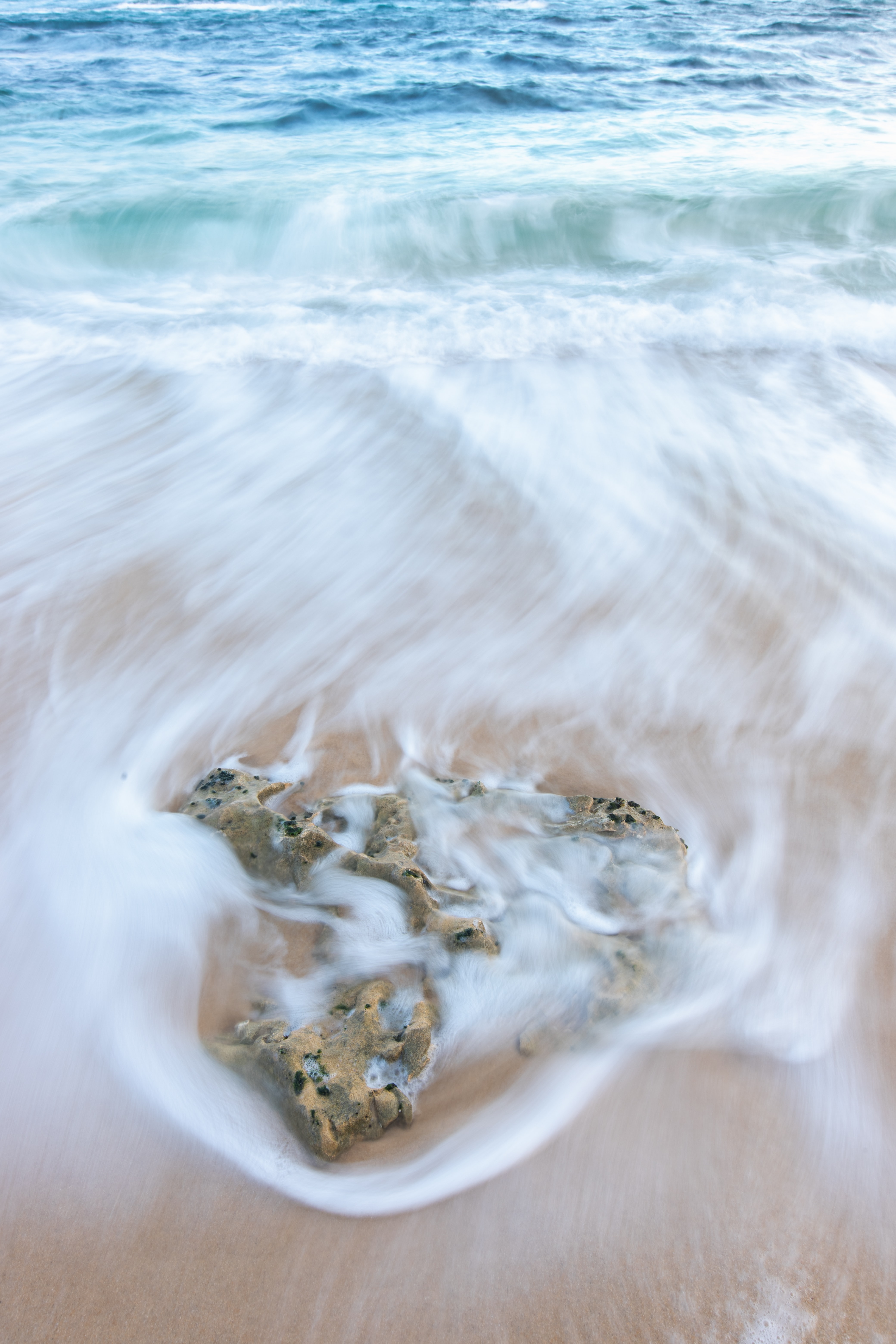 Download mobile wallpaper Rock, Nature, Stone, Waves, Sea, Beach for free.