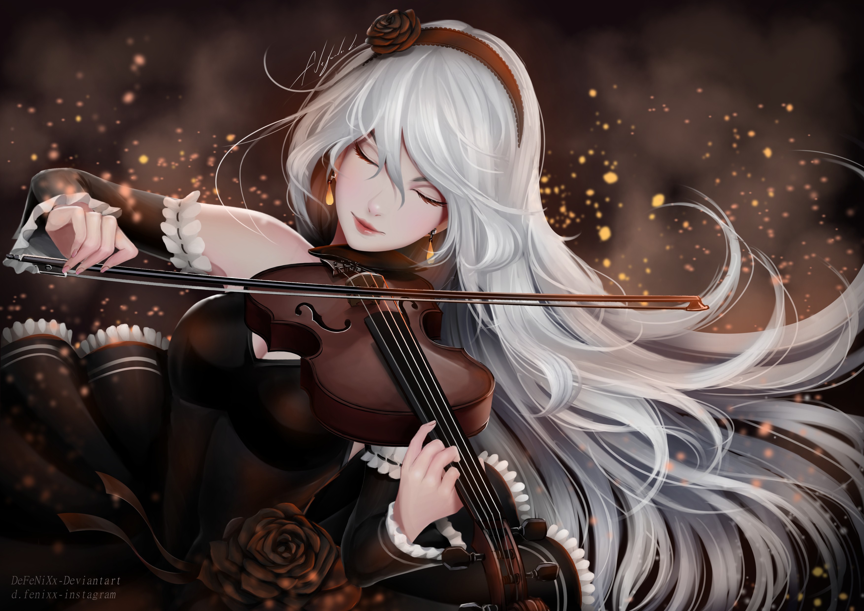 Violin Anime Girl by JacklinMendy on DeviantArt