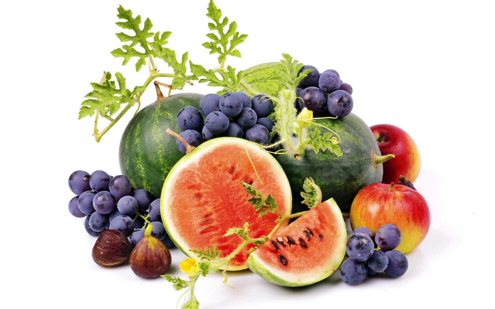 Free download wallpaper Food, Watermelons, Fruits, Grapes on your PC desktop