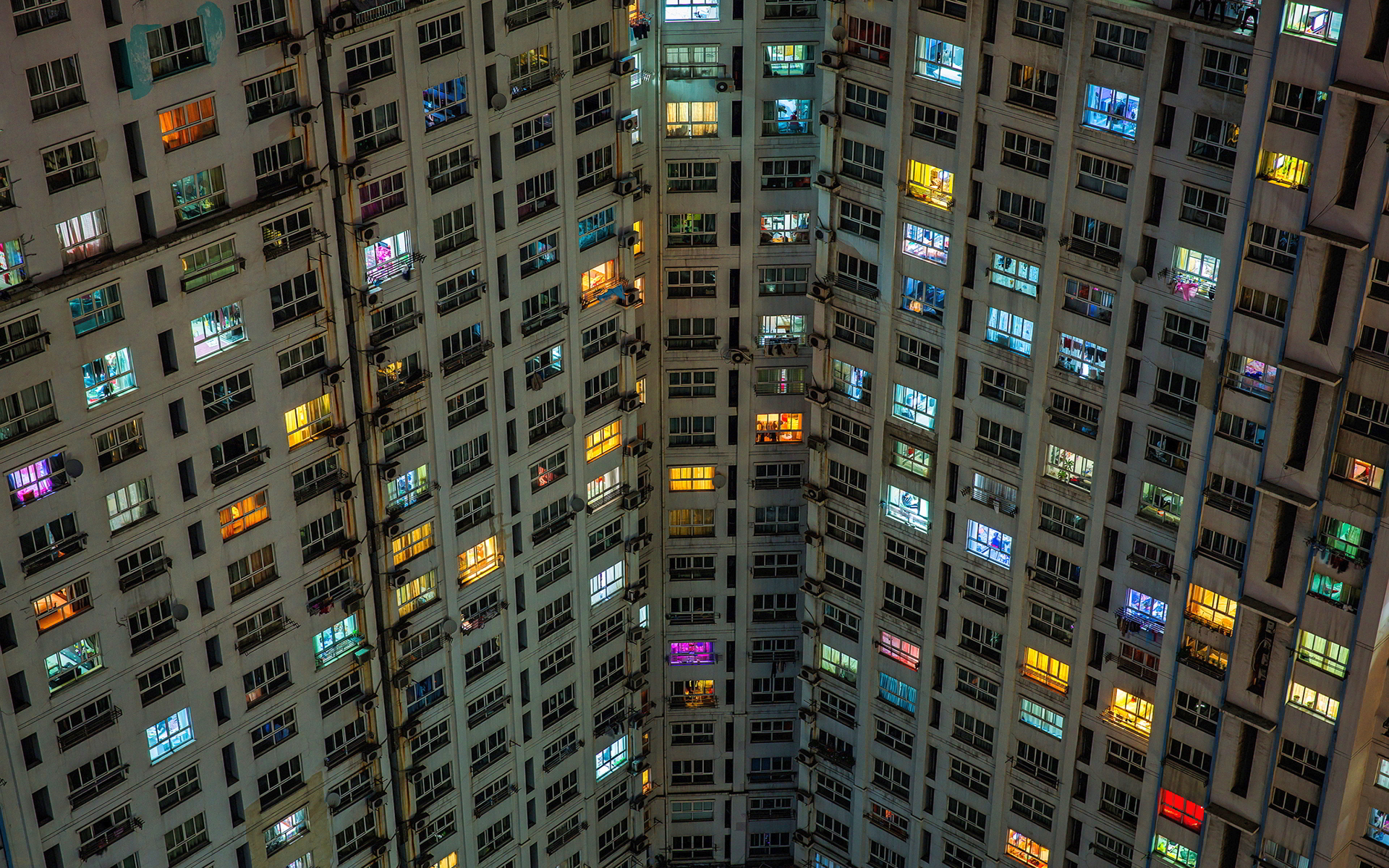 man made, skyscraper, apartment, building, colorful, colors, window