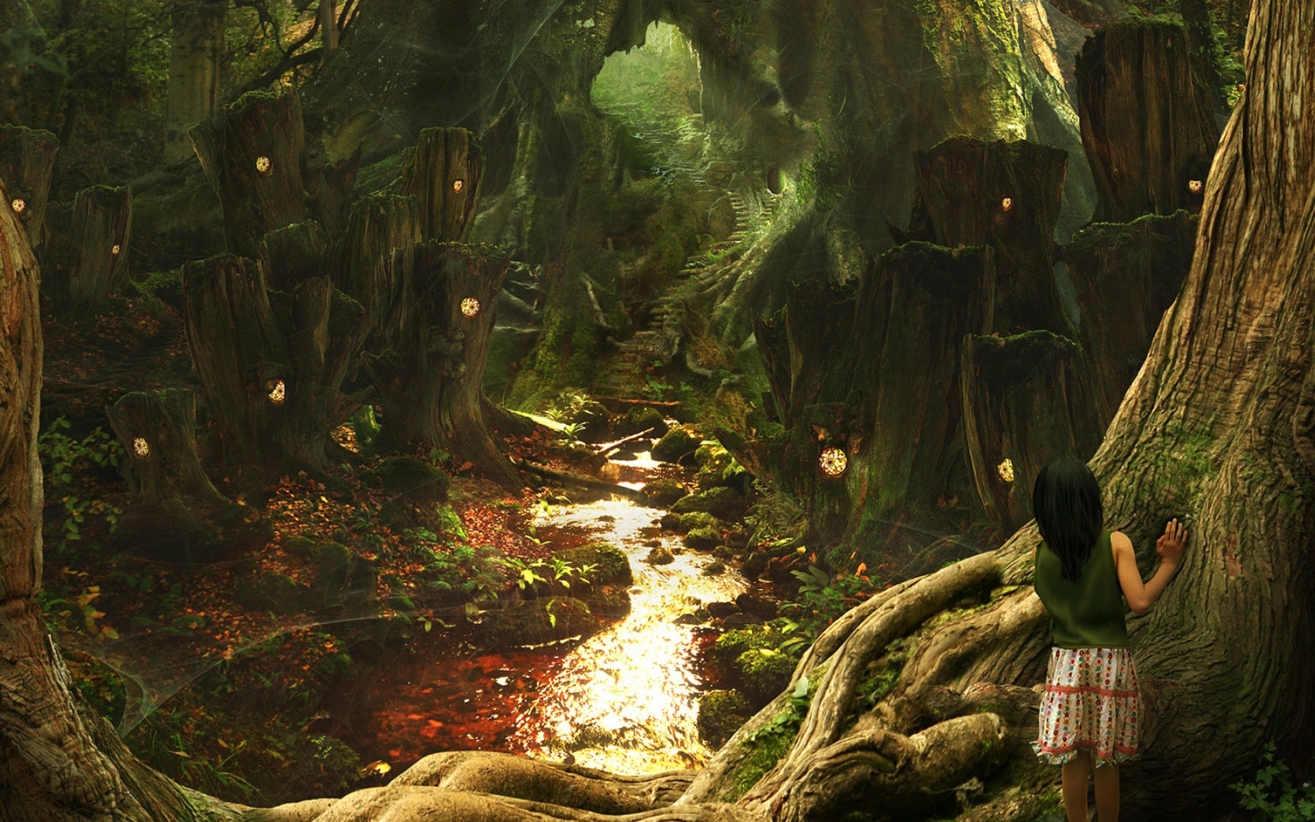 Download mobile wallpaper Rivers, Landscape, Fantasy for free.