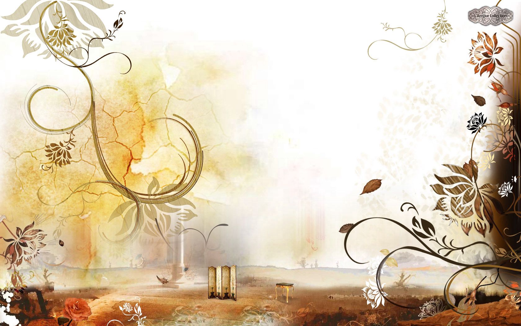 1920x1080 Background abstract, autumn, patterns, nature, picture, style, imagination