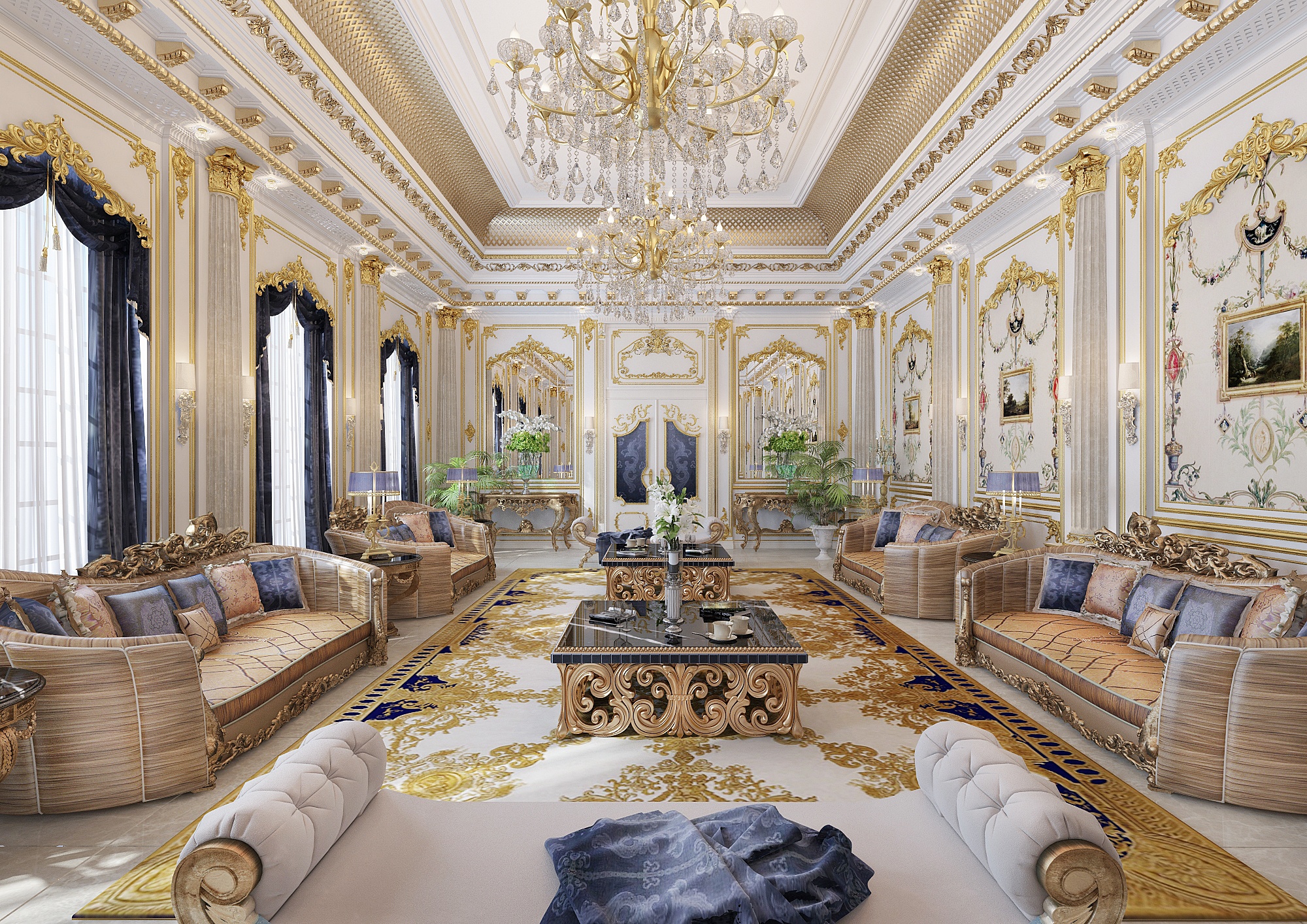 luxury, living room, furniture, man made, room, chandelier, design, mansion, sofa images
