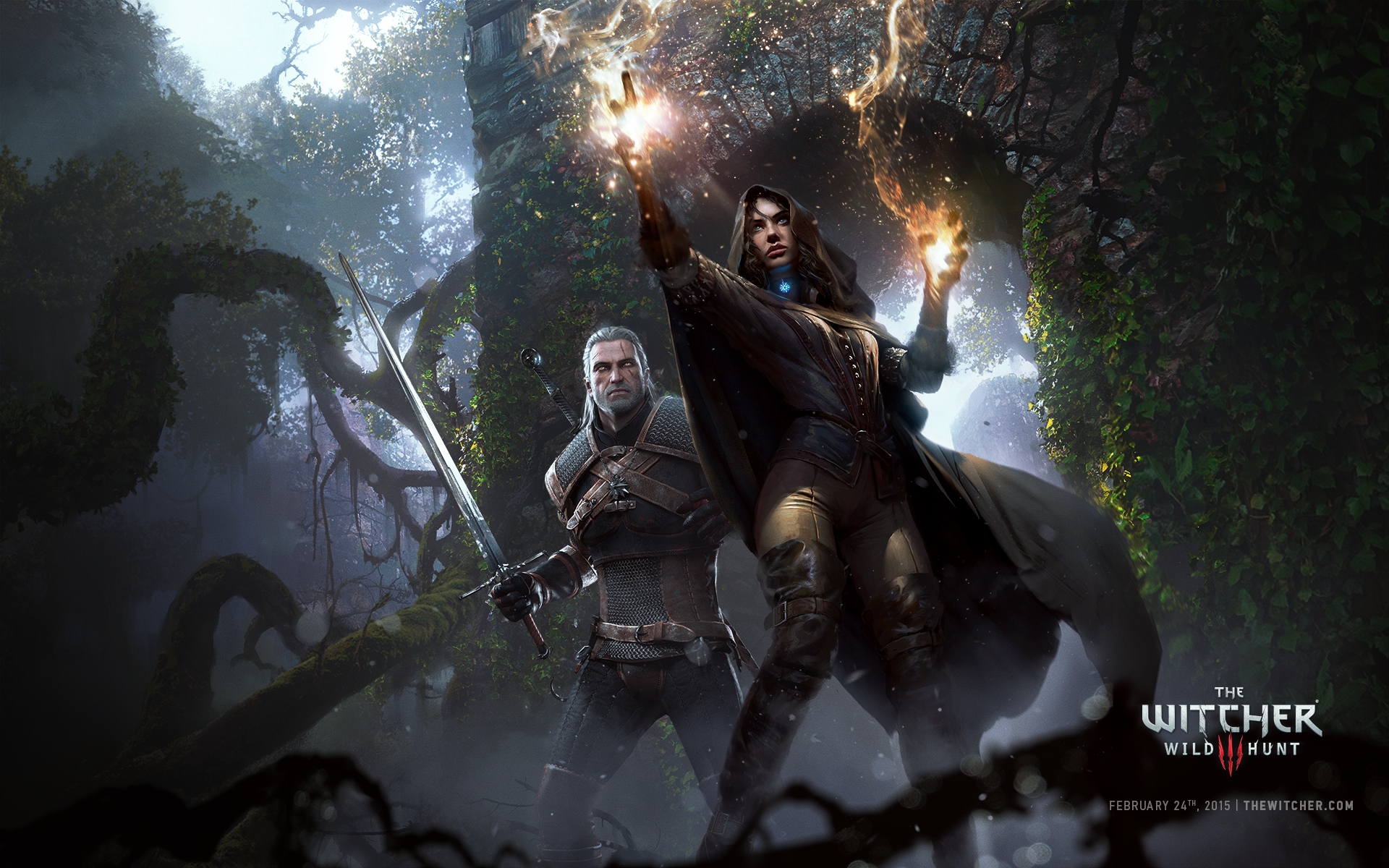 the witcher, the witcher 3: wild hunt, geralt of rivia, video game, yennefer of vengerberg Full HD