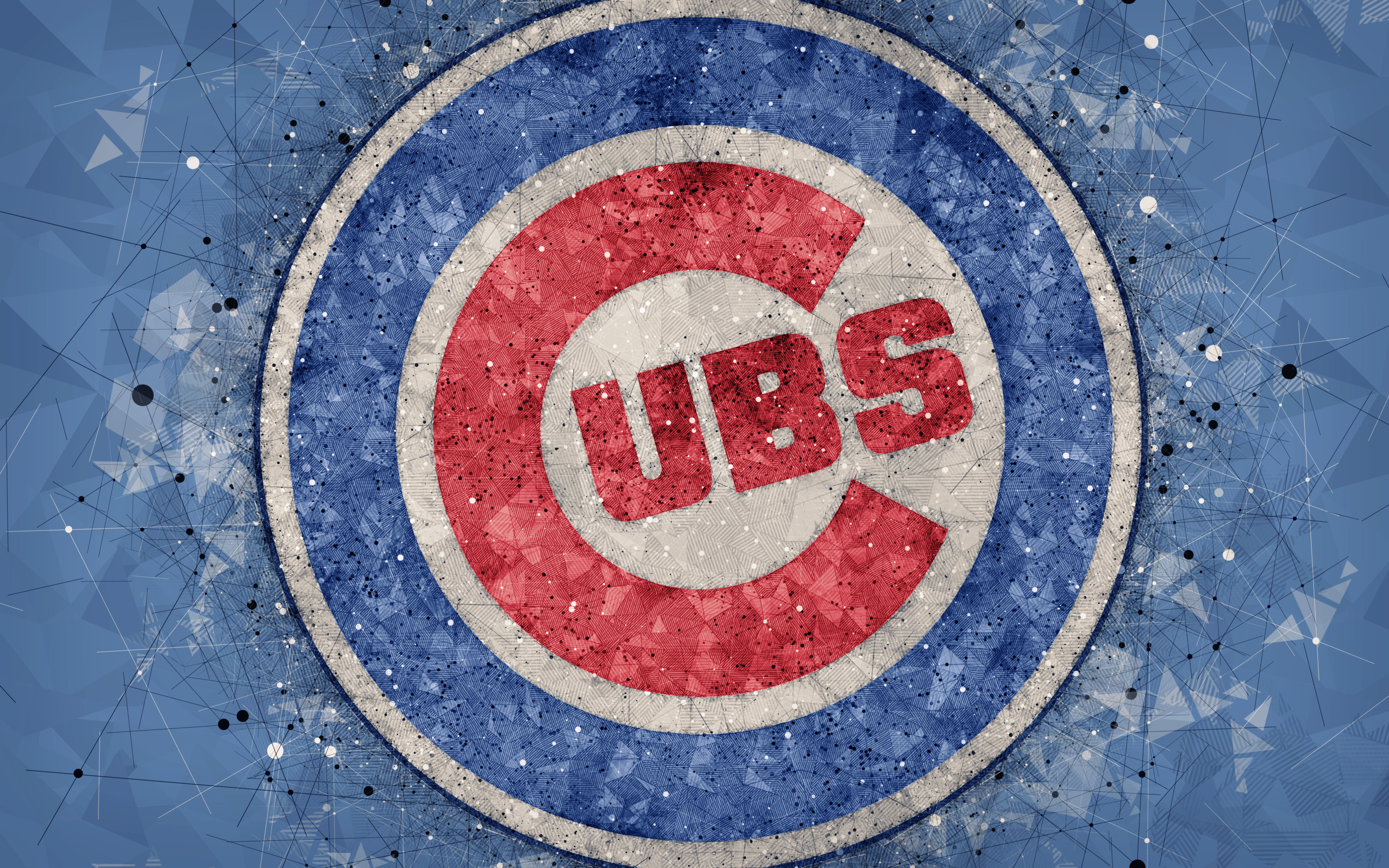 Download wallpapers Chicago Cubs flag MLB blue red metal background  american baseball team Chicago Cubs logo USA baseball Chicago Cubs  golden logo for desktop with resolution 2880x1800 High Quality HD pictures  wallpapers