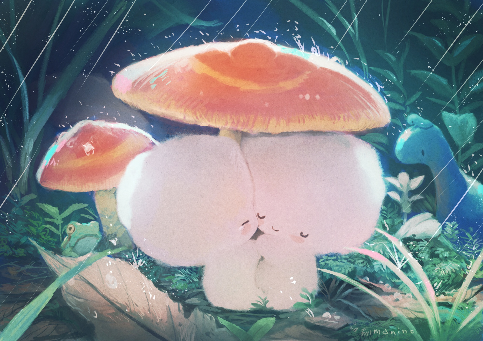 Рисунок милого грибочка - 96 фото