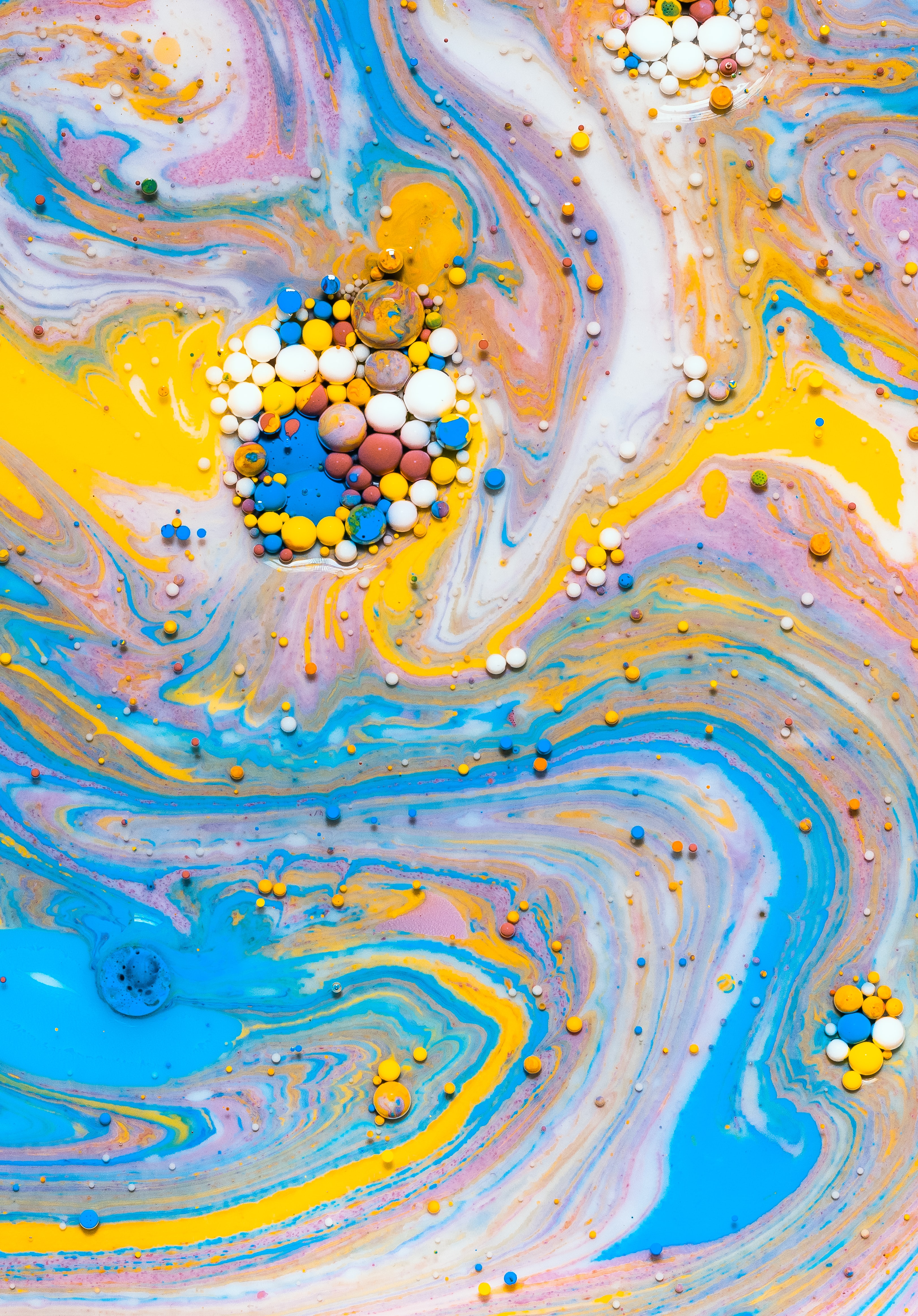 liquid, mixing, bubbles, abstract, paint Full HD