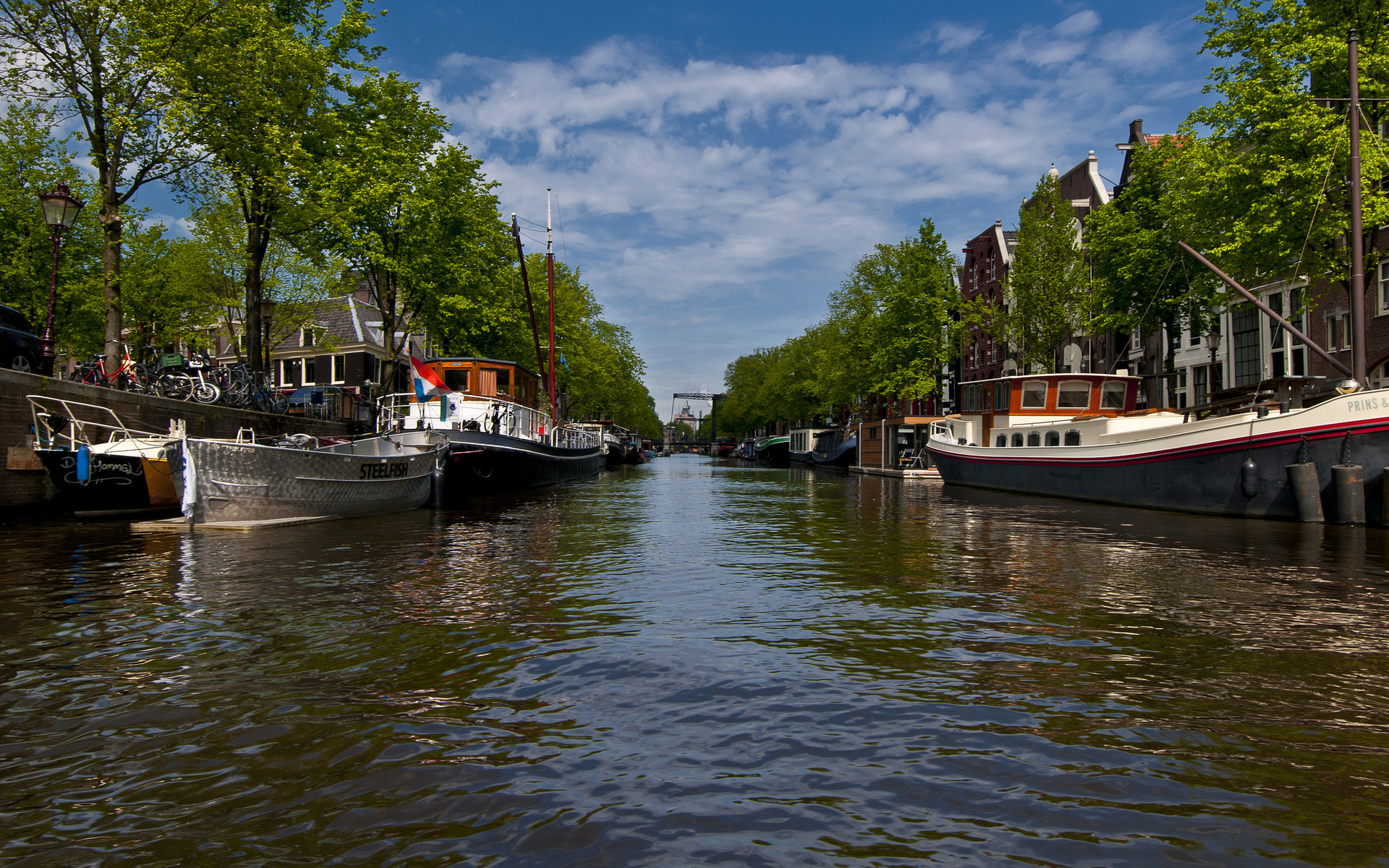 539271 завантажити шпалери транспортні засоби, човен, амстердам, канал, нідерланди - заставки і картинки безкоштовно