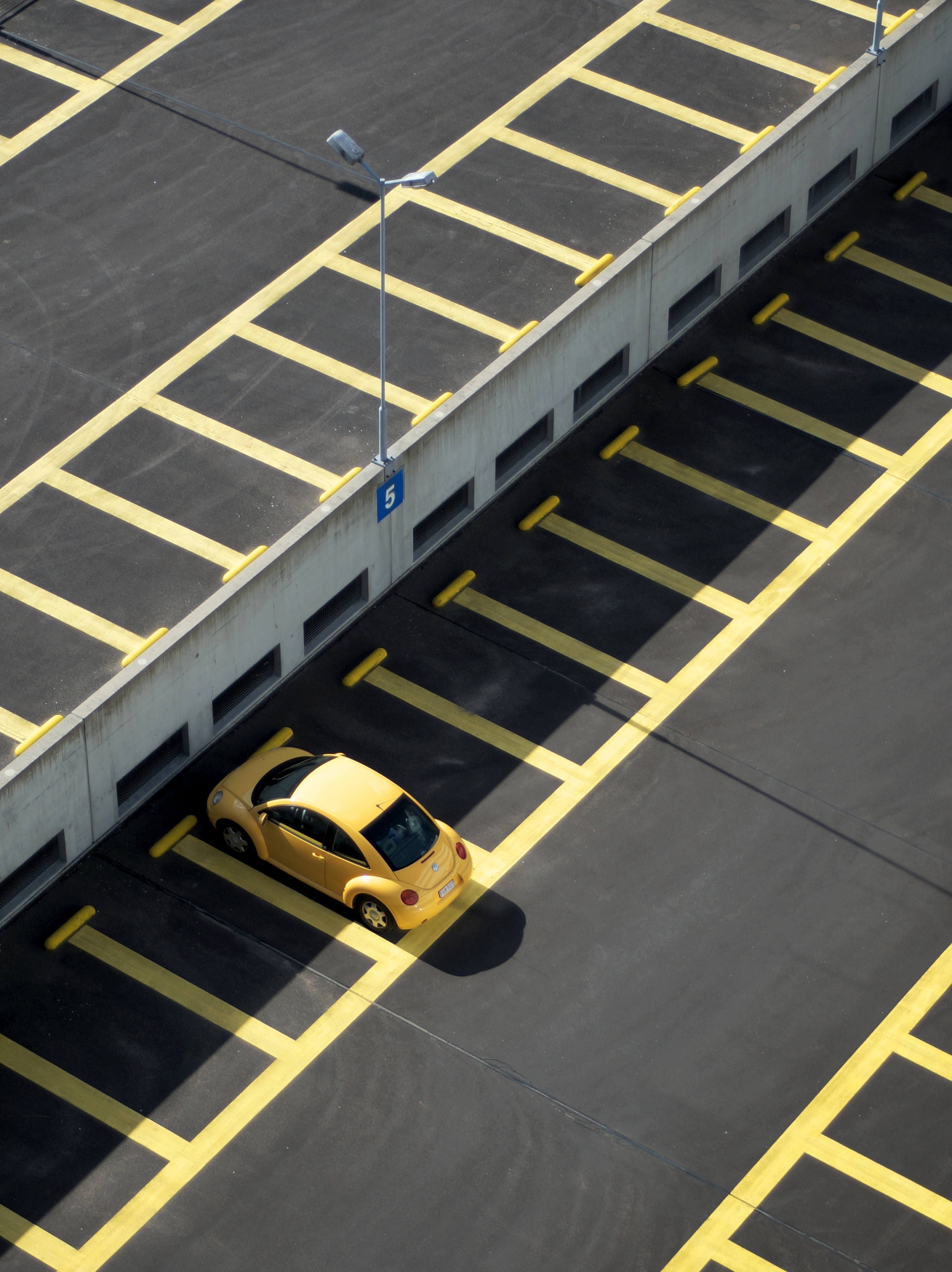 minimalism, parking, yellow, cars, auto phone background
