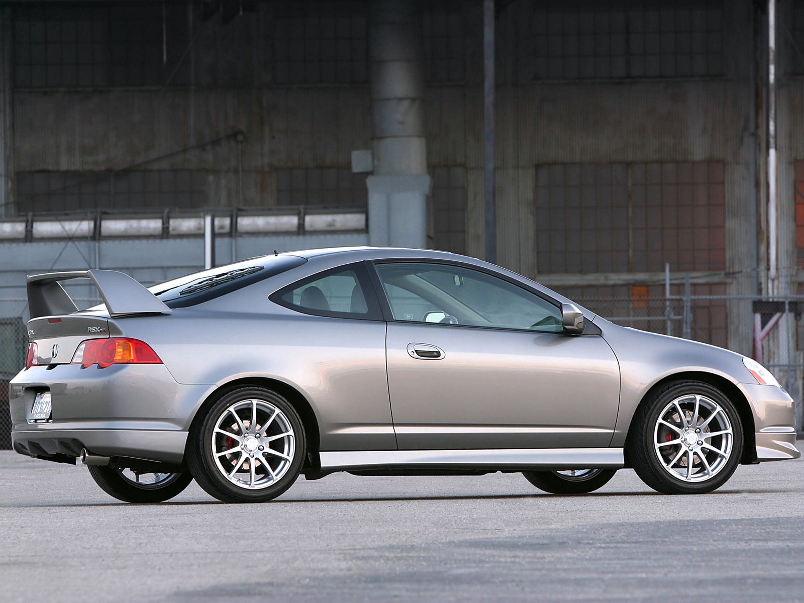 auto, acura, cars, building, asphalt, side view, style, rsx, akura, metallic gray, grey metallic, 2003 QHD