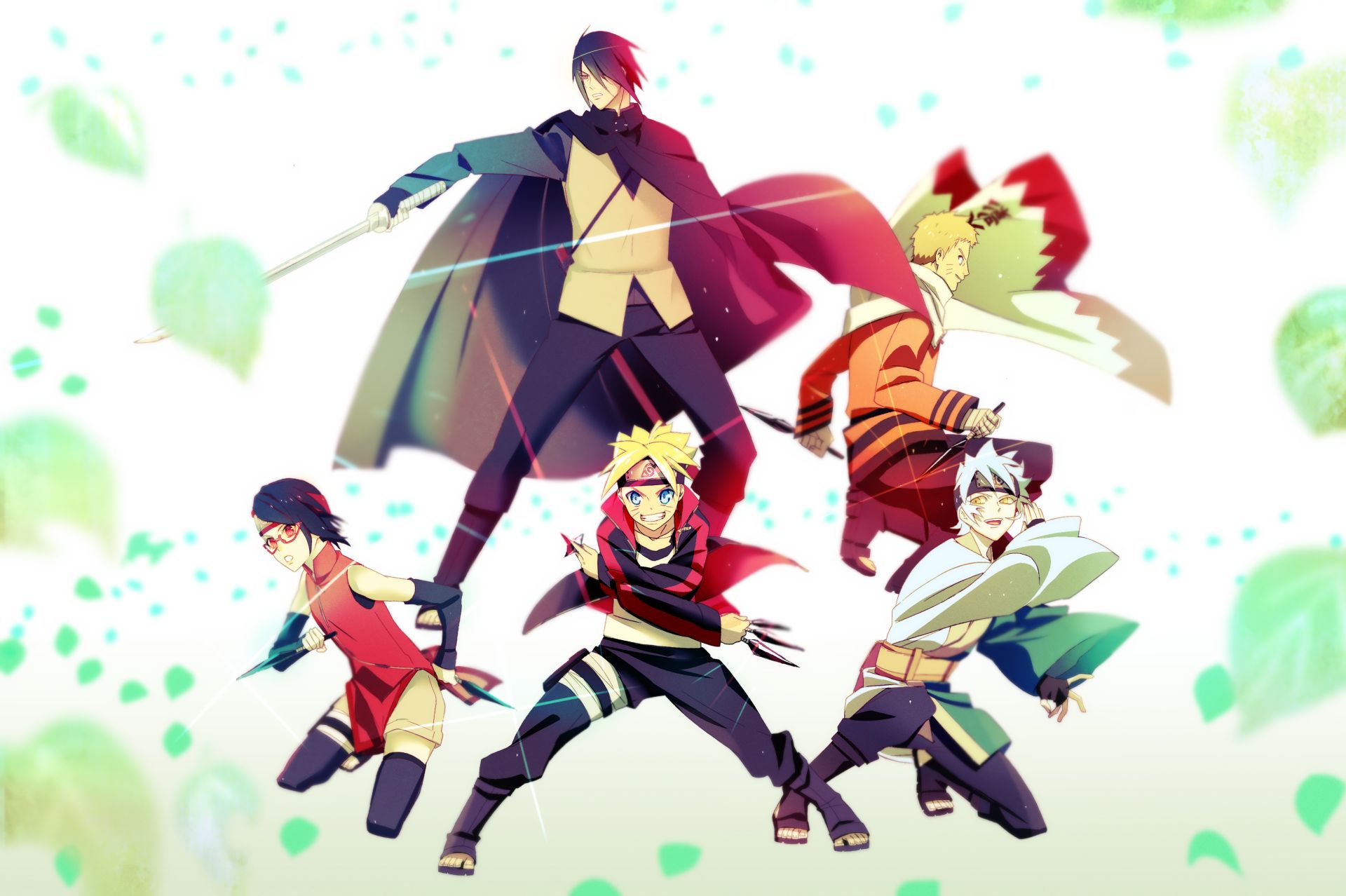 Desenhos: Naruto e Sasuke, Boruto, Sarada e Mitsuki - #Destaque